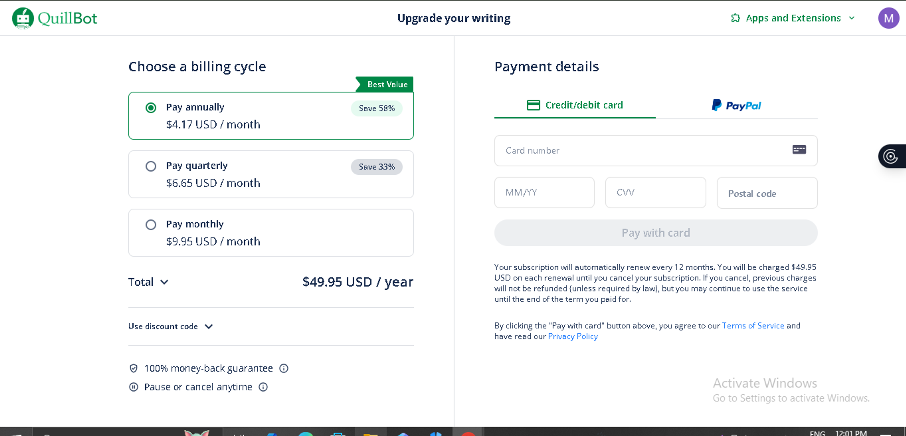 Monthly Billing