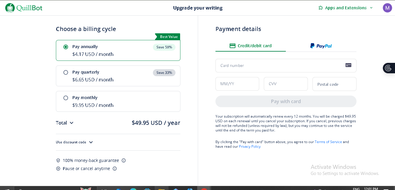 Monthly Billing