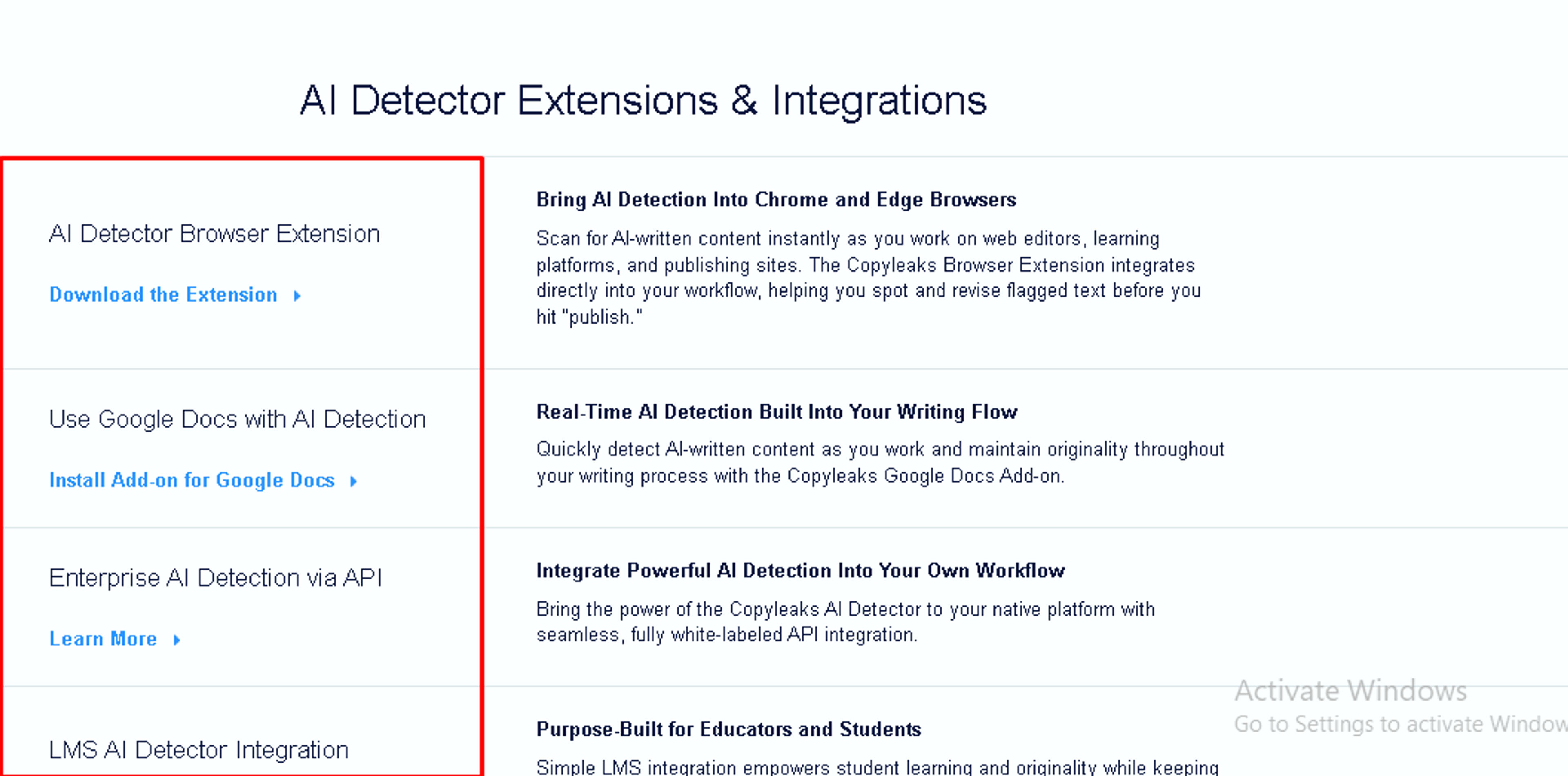 Browser extension and in-workflow tools