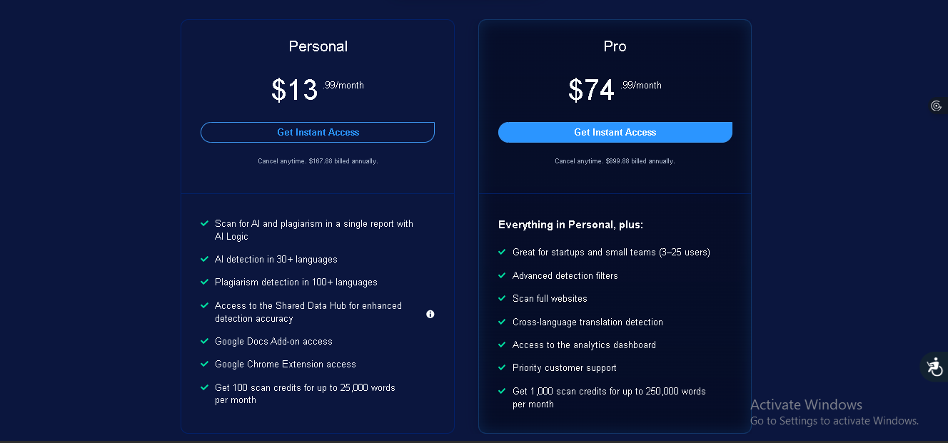 Enterprise / LMS / API Pricing