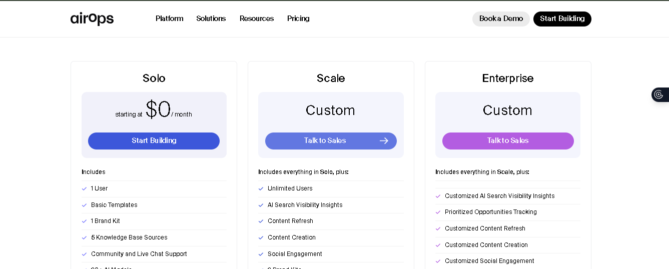Airops's Pricing Plan