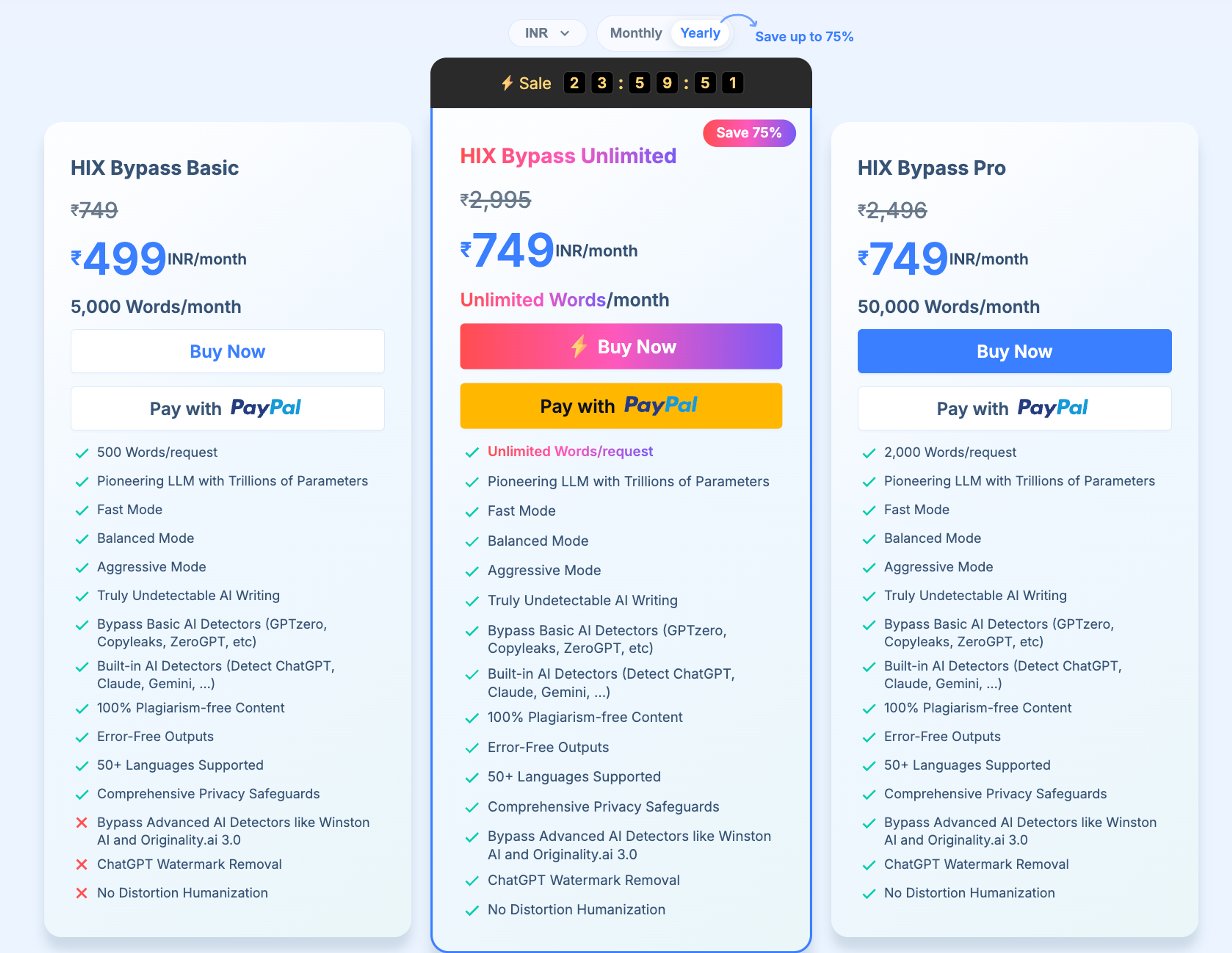 Hix Pricing