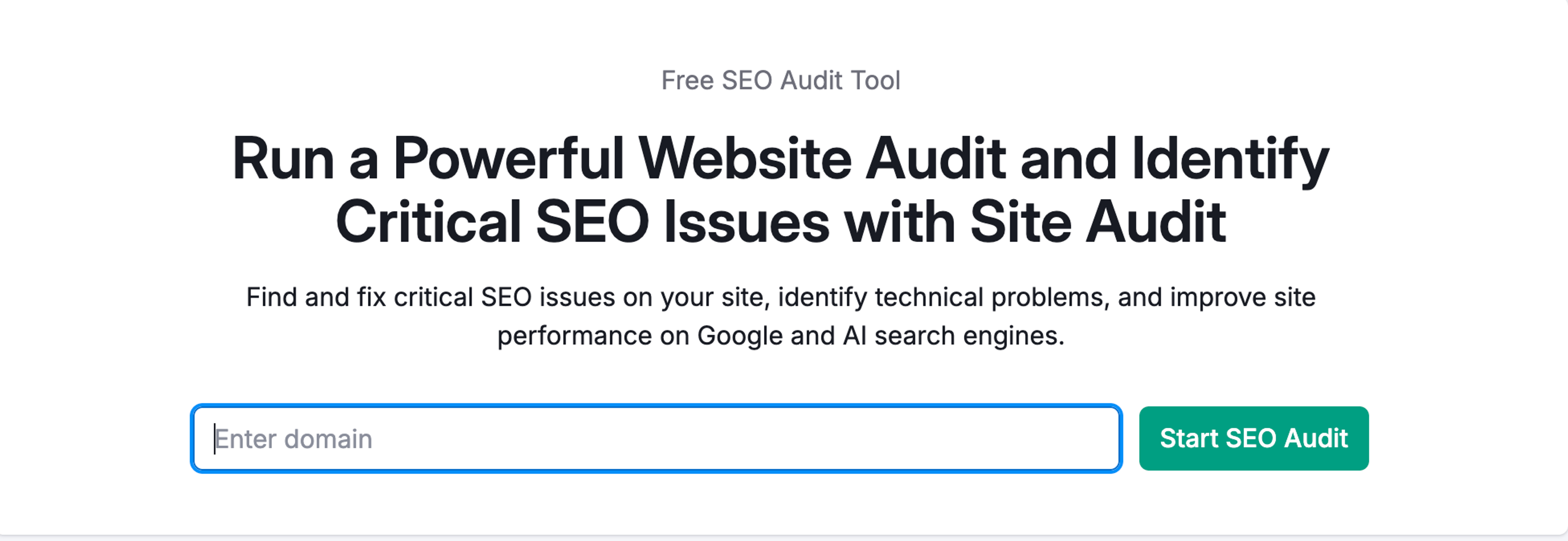 Site Audit & Technical SEO