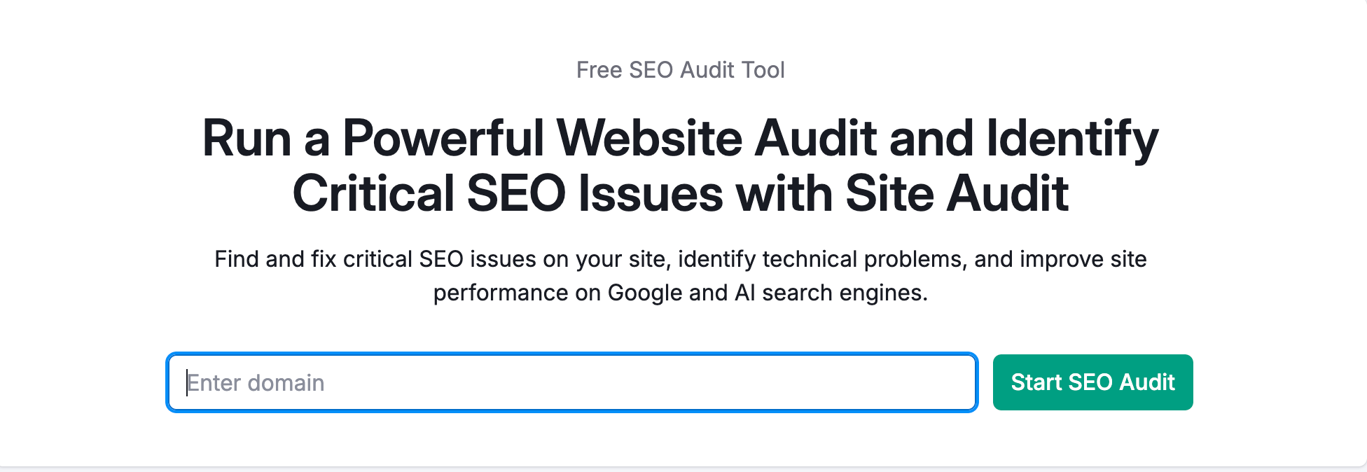 Site Audit & Technical SEO
