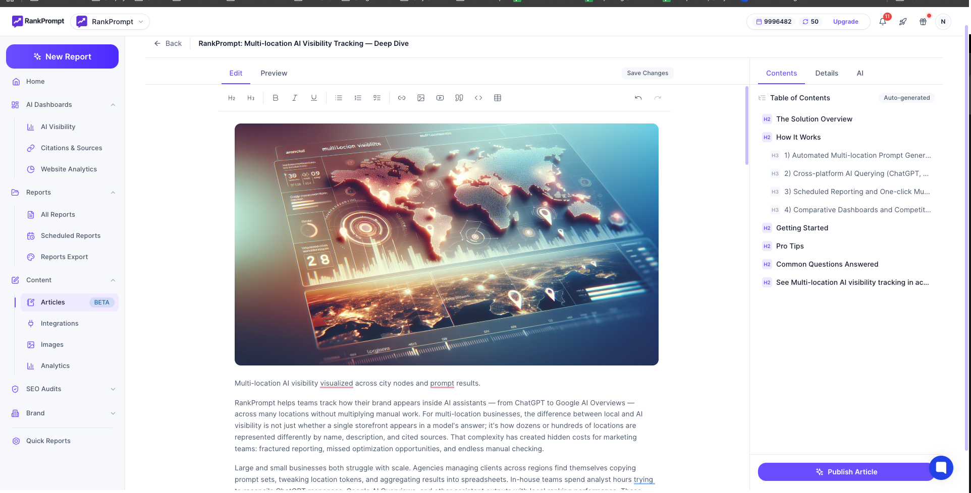 Article Generation