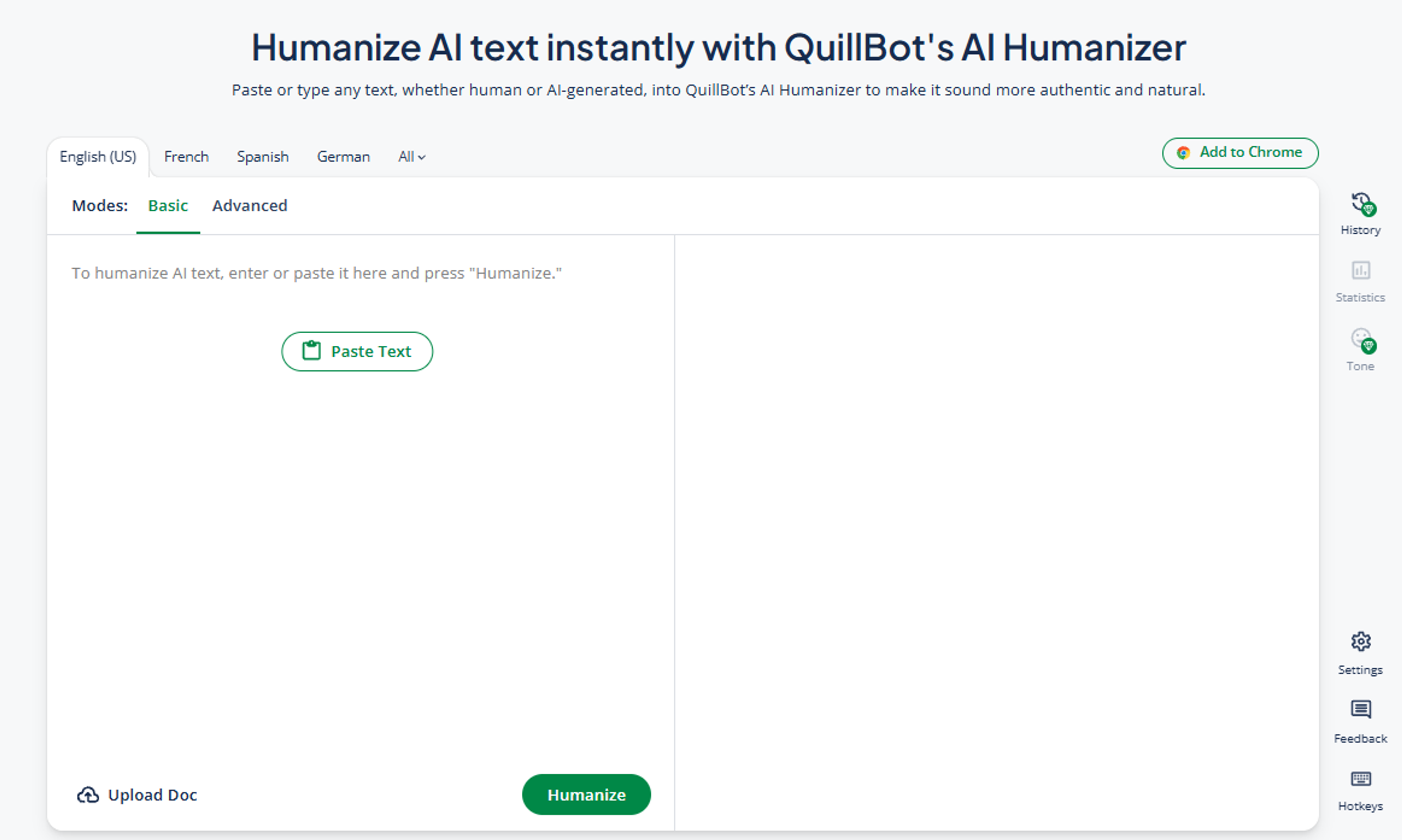 QuillBot's Dashboard