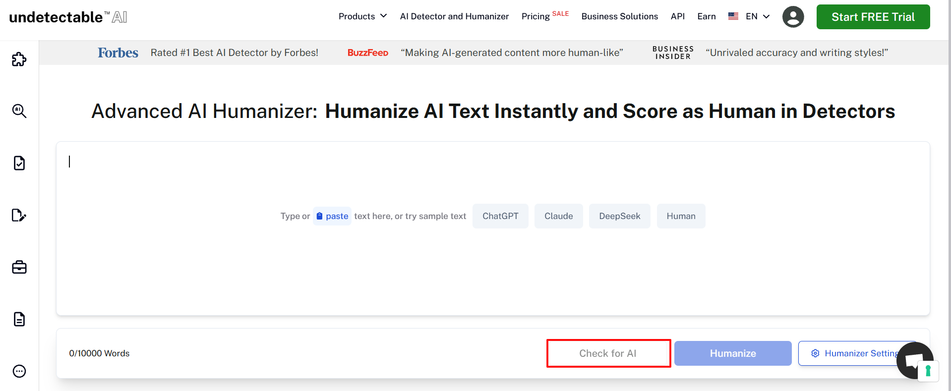 Built-In AI Detector