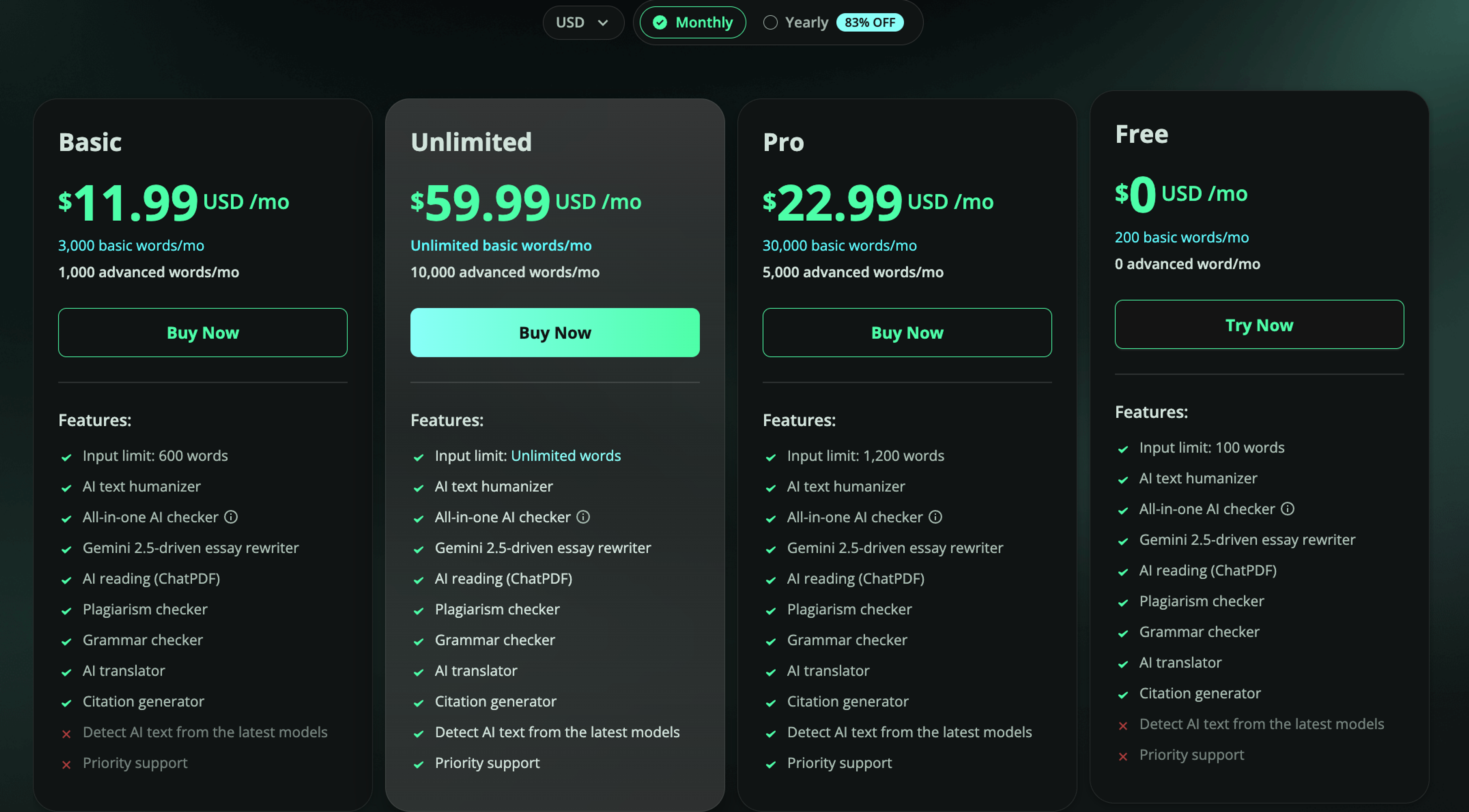 Humbot Pricing
