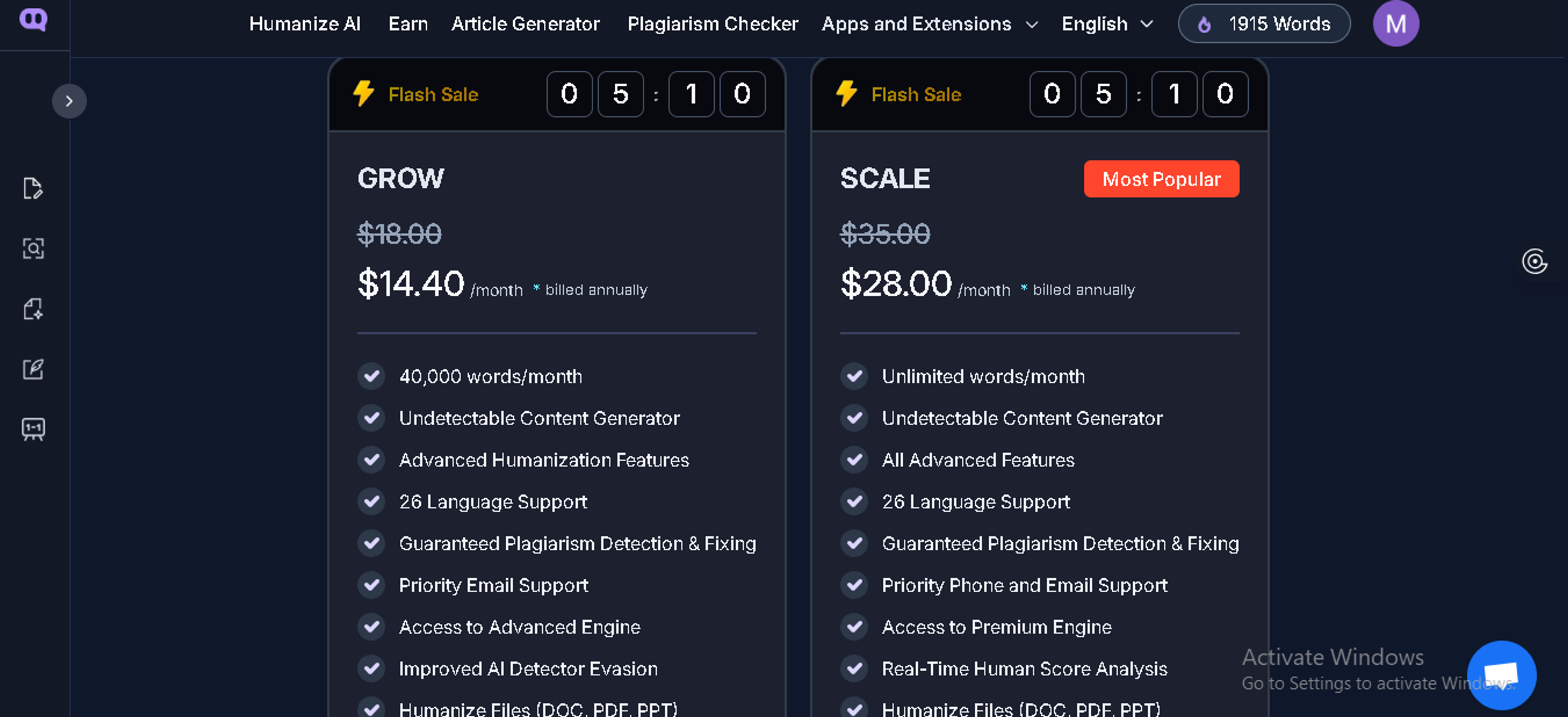 AI Text Humanize: Pricing