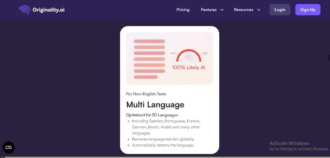 Multilingual detection