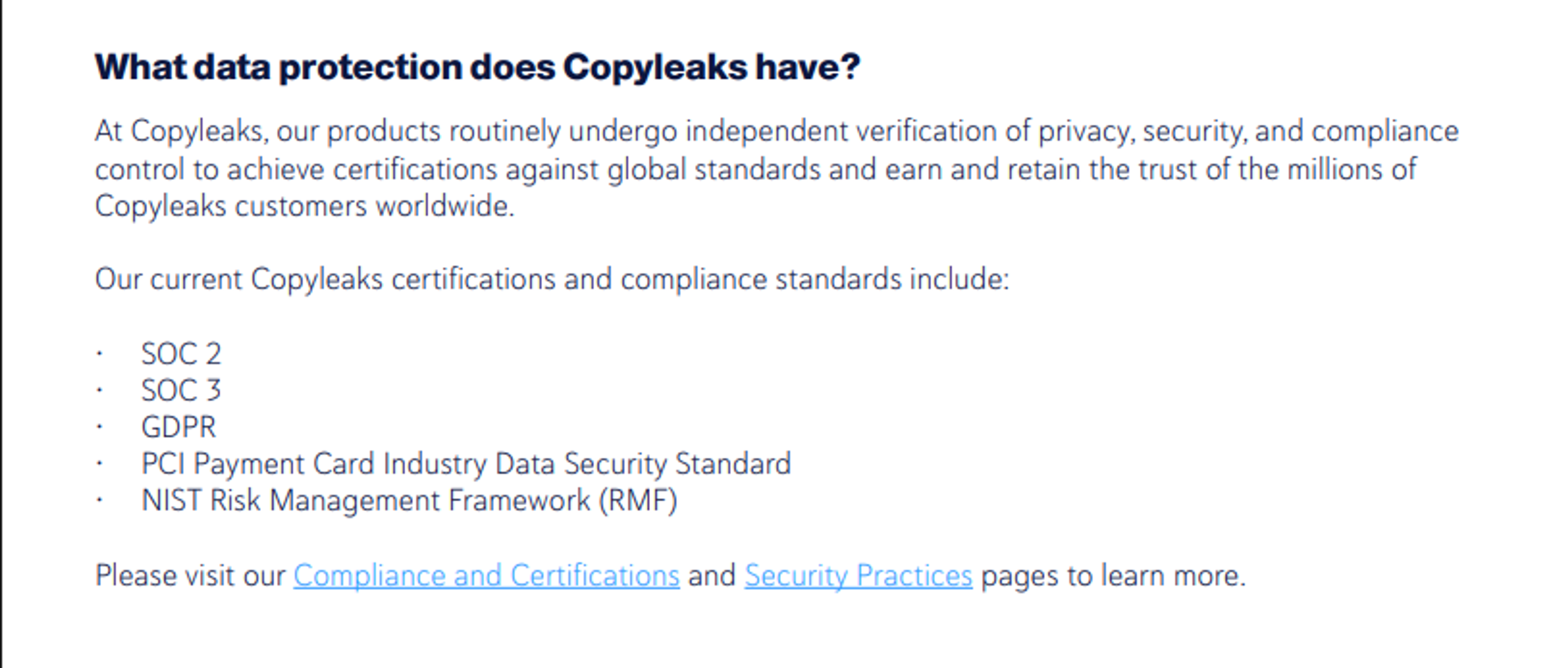 Security & compliance features