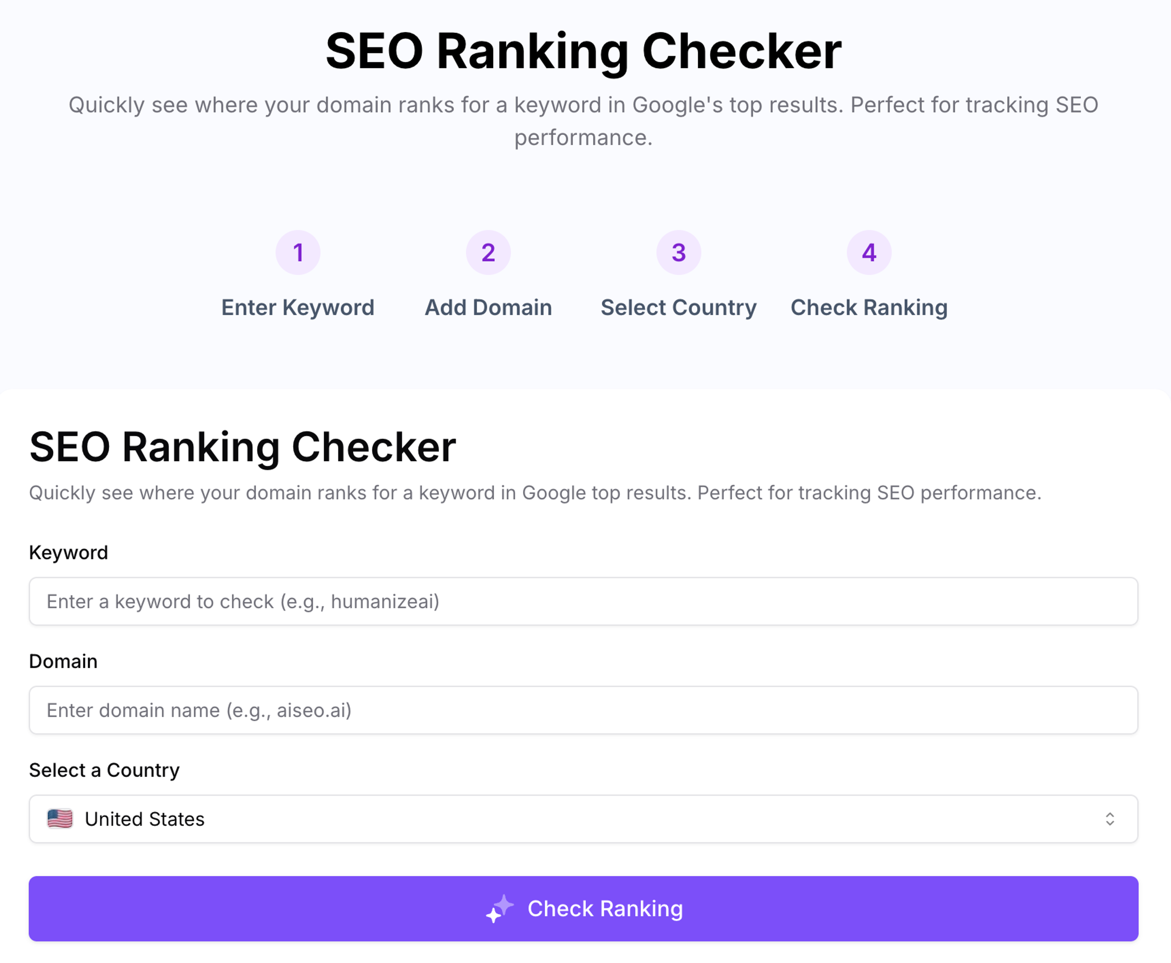 SEO Ranking Checker