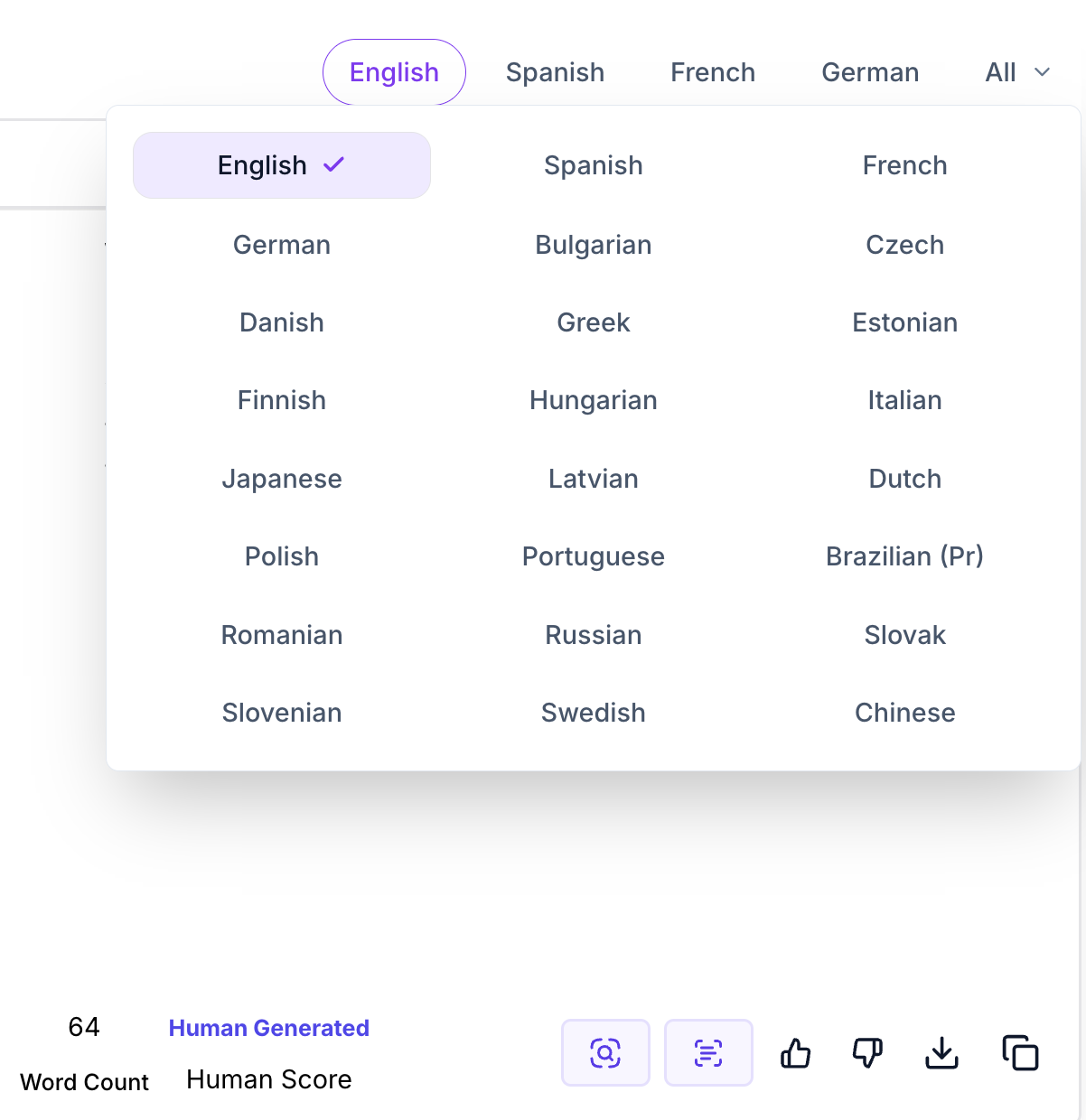 Multilingual Support