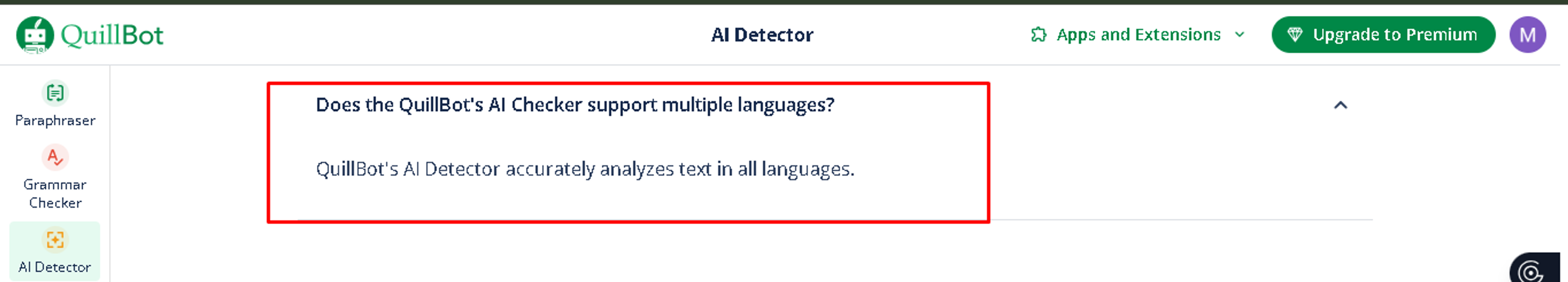 Multilingual support