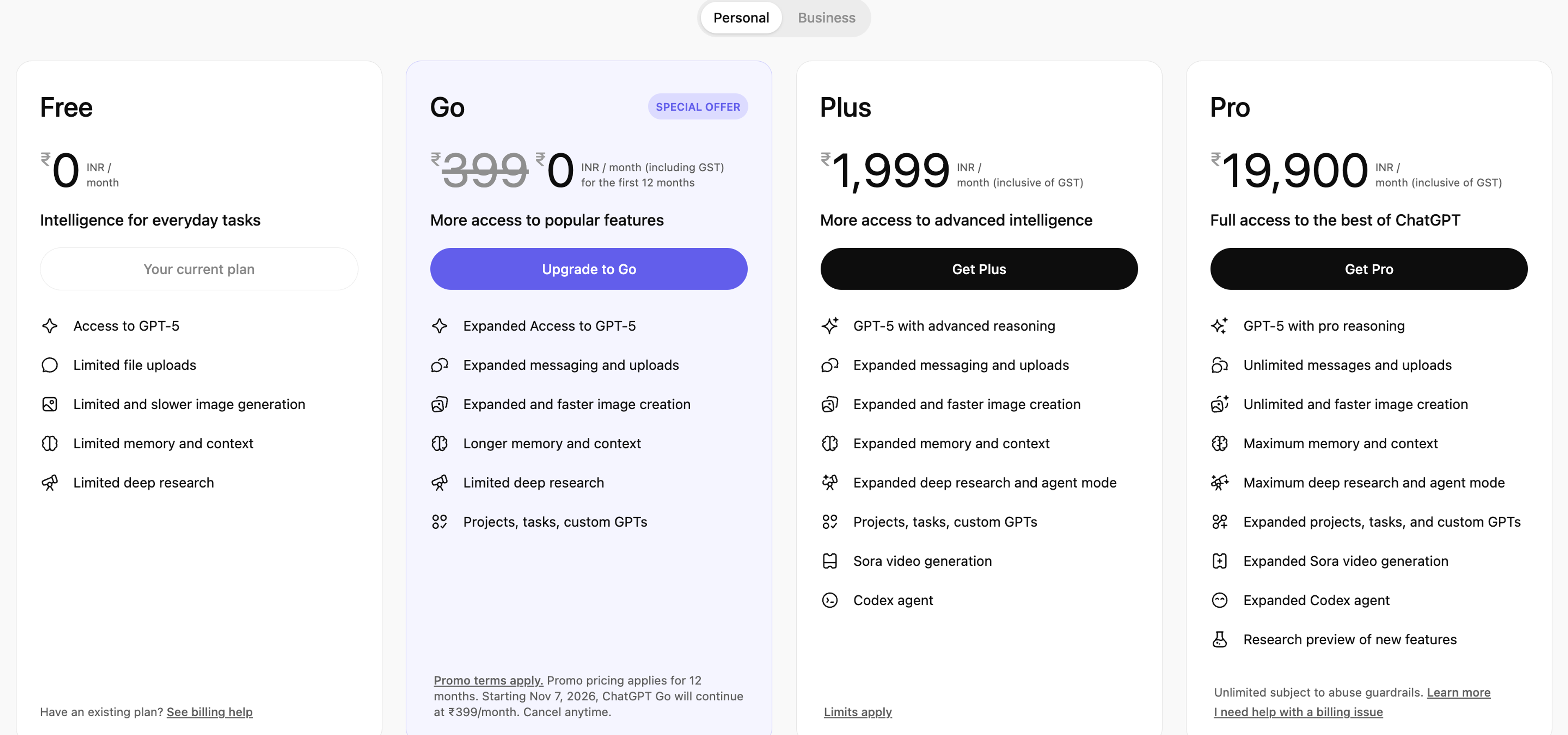 ChatGPT Pricing