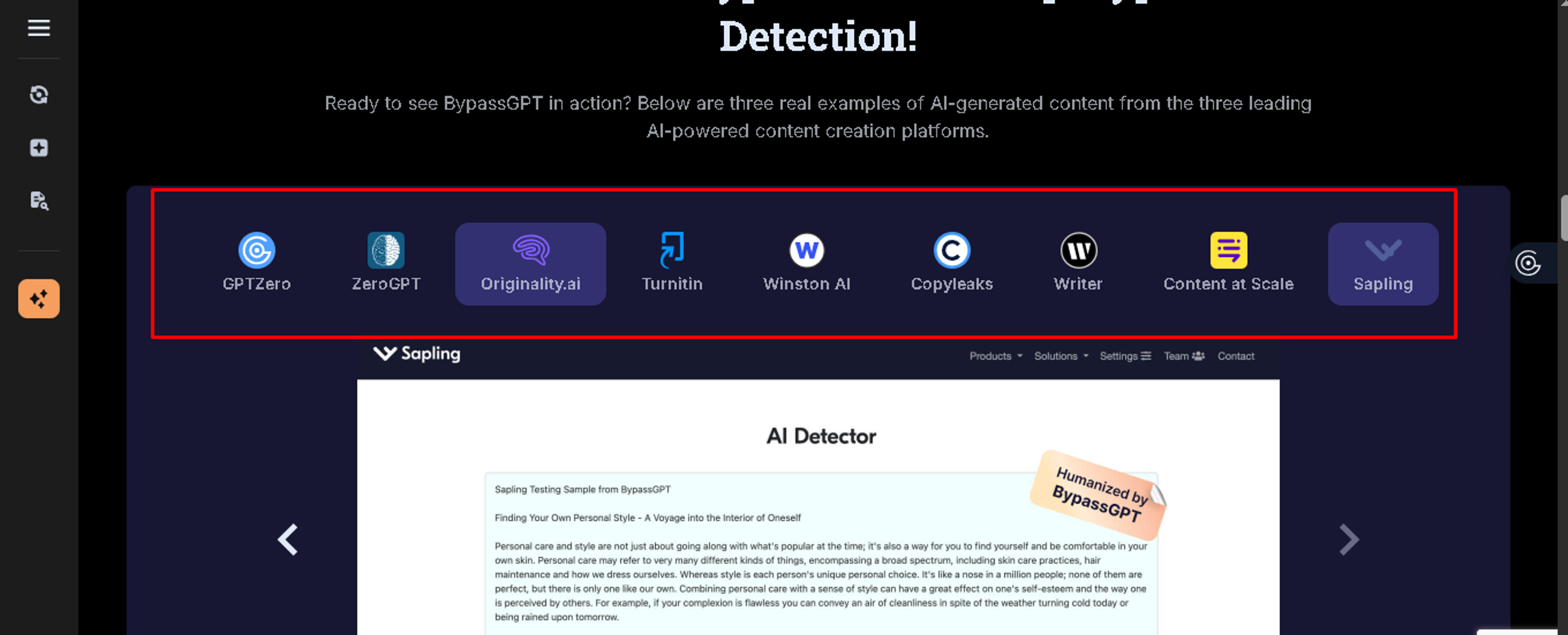 Compatibility with Top AI Detectors
