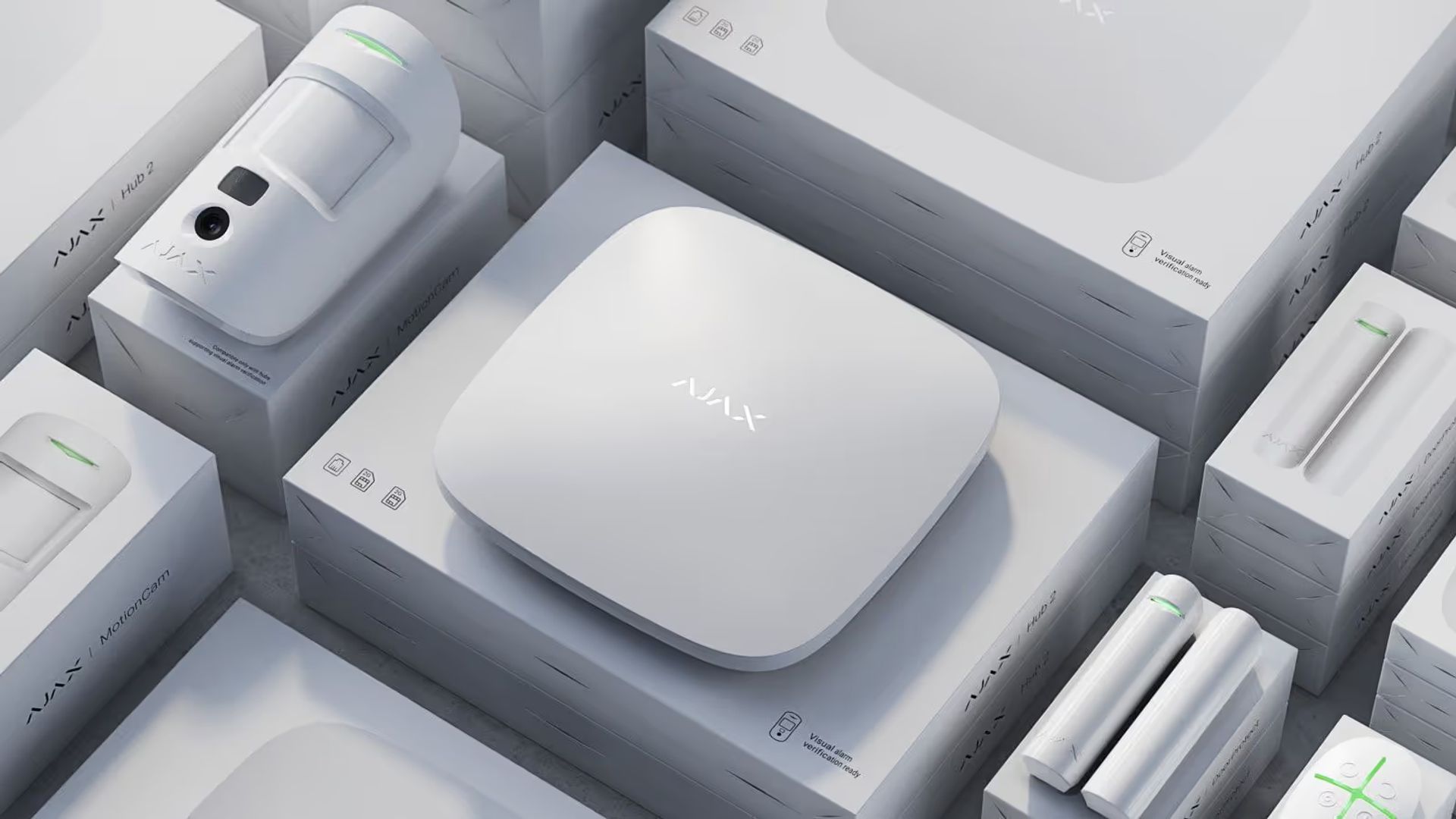 ajax security products white mockup