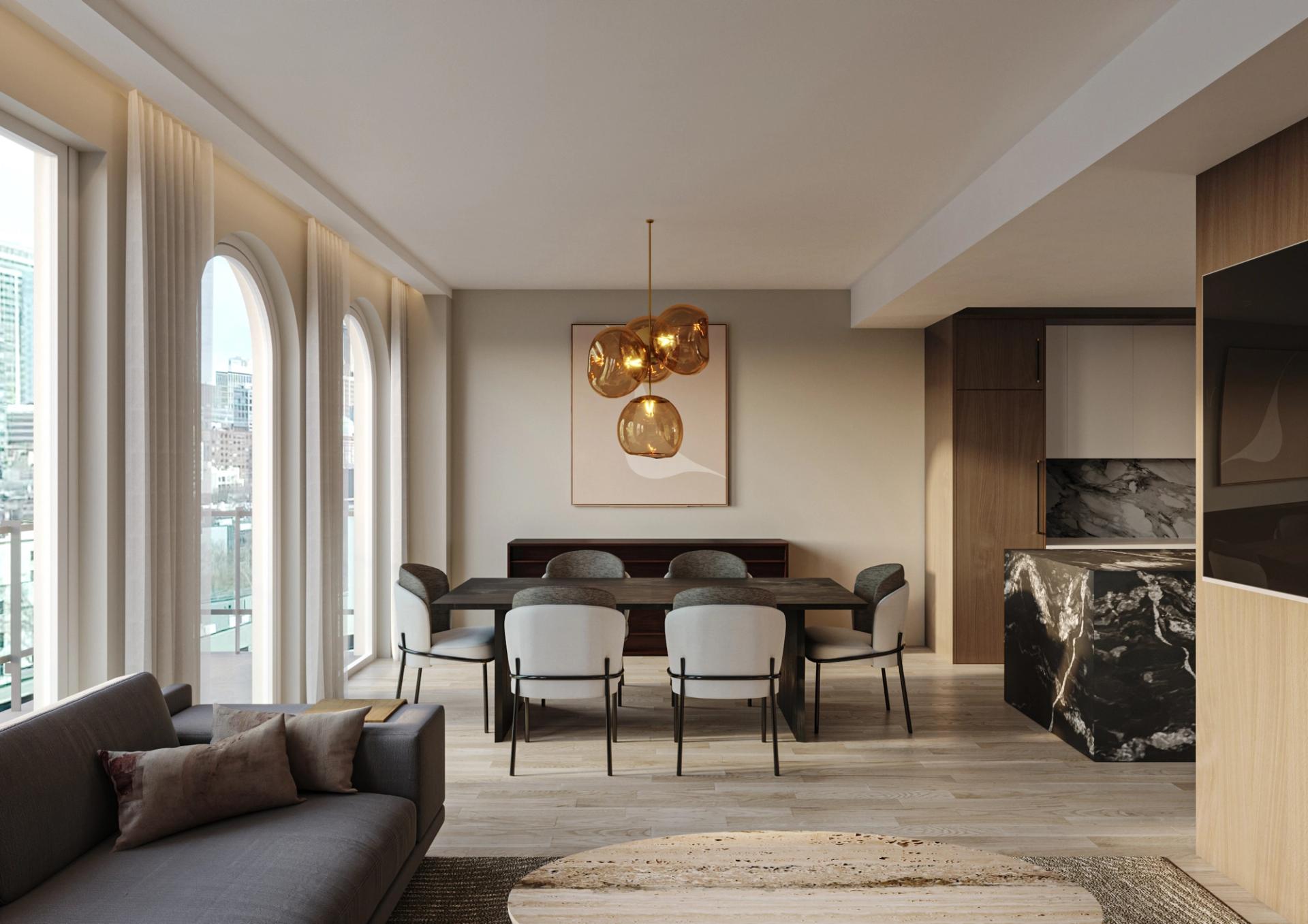 Brooklyn Textured Ceiling Penthouse Building Rentals photo