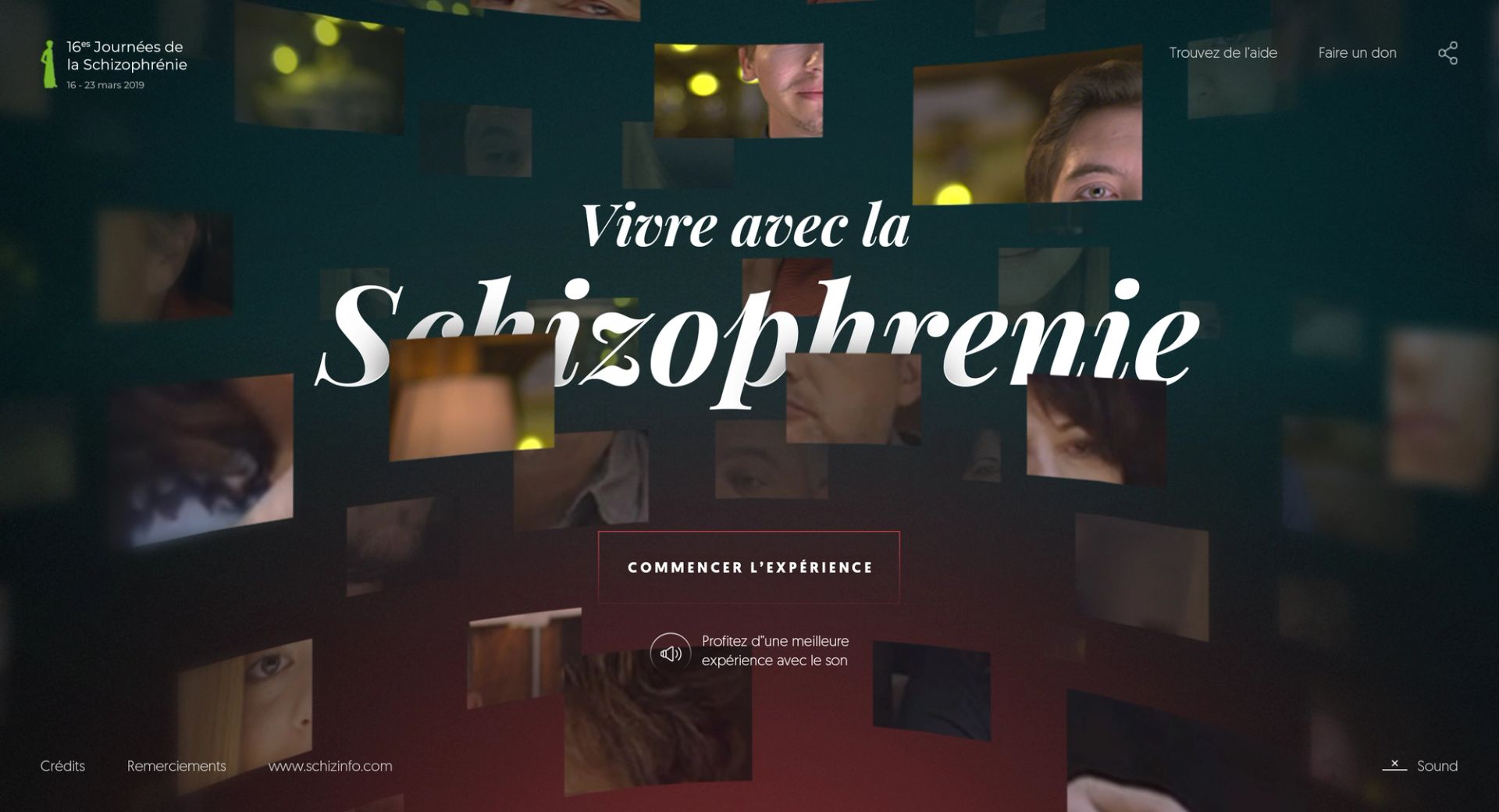 Schizophrène - Site expérience - Agence web Akaru - desktop - début XP