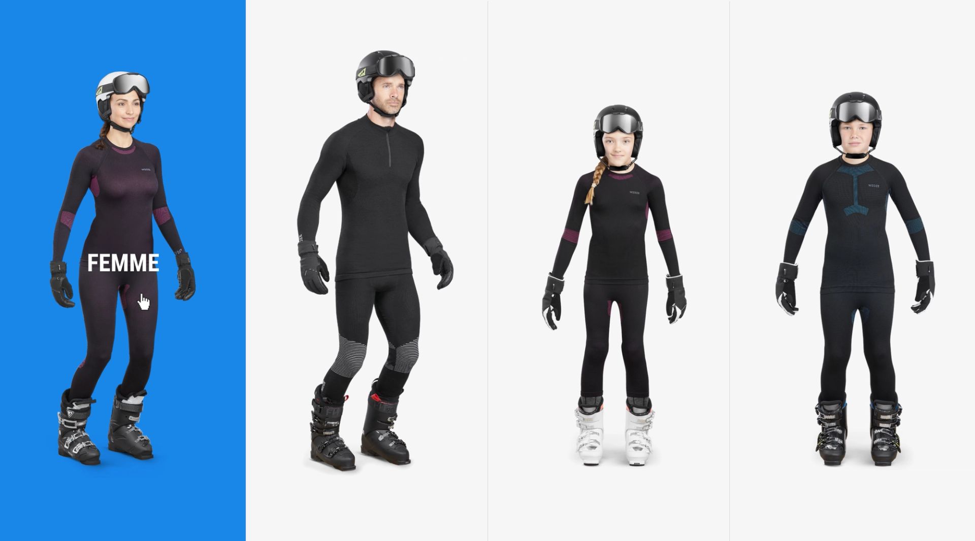 Wedze Mix & Match site expérience fait par Agence web Akaru - desktop - choix typologie