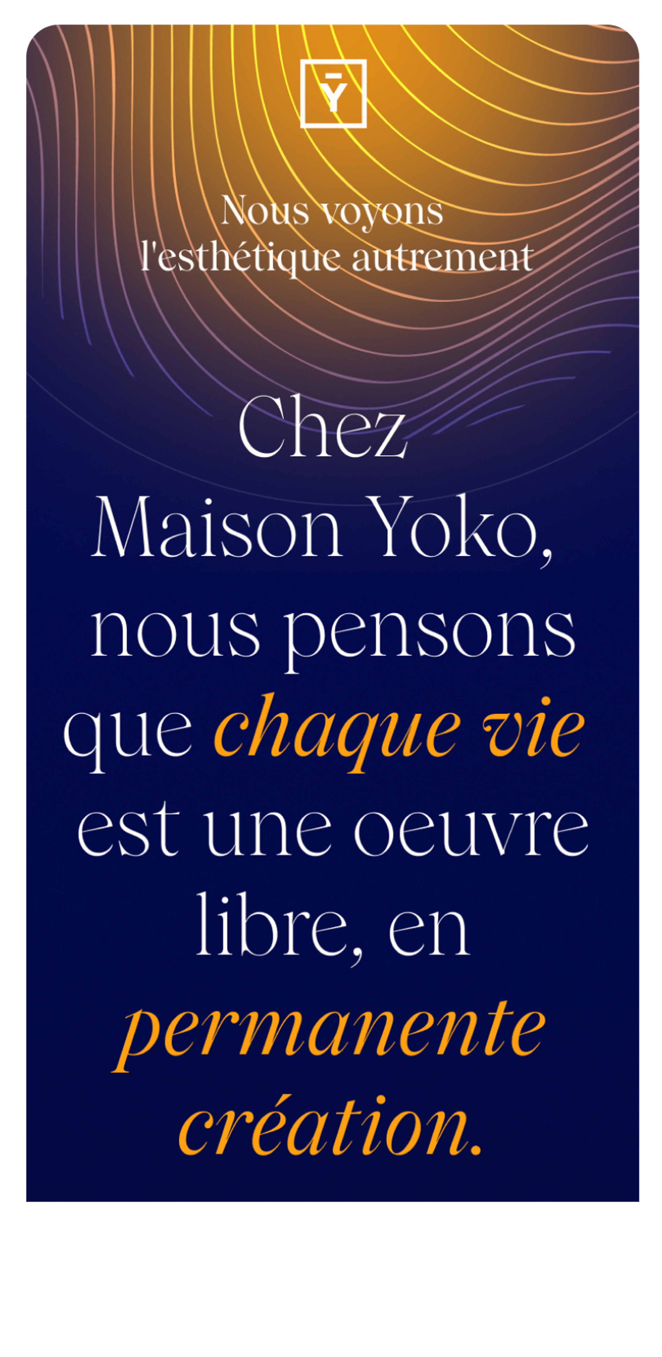 Maison Yoko mobile homepage