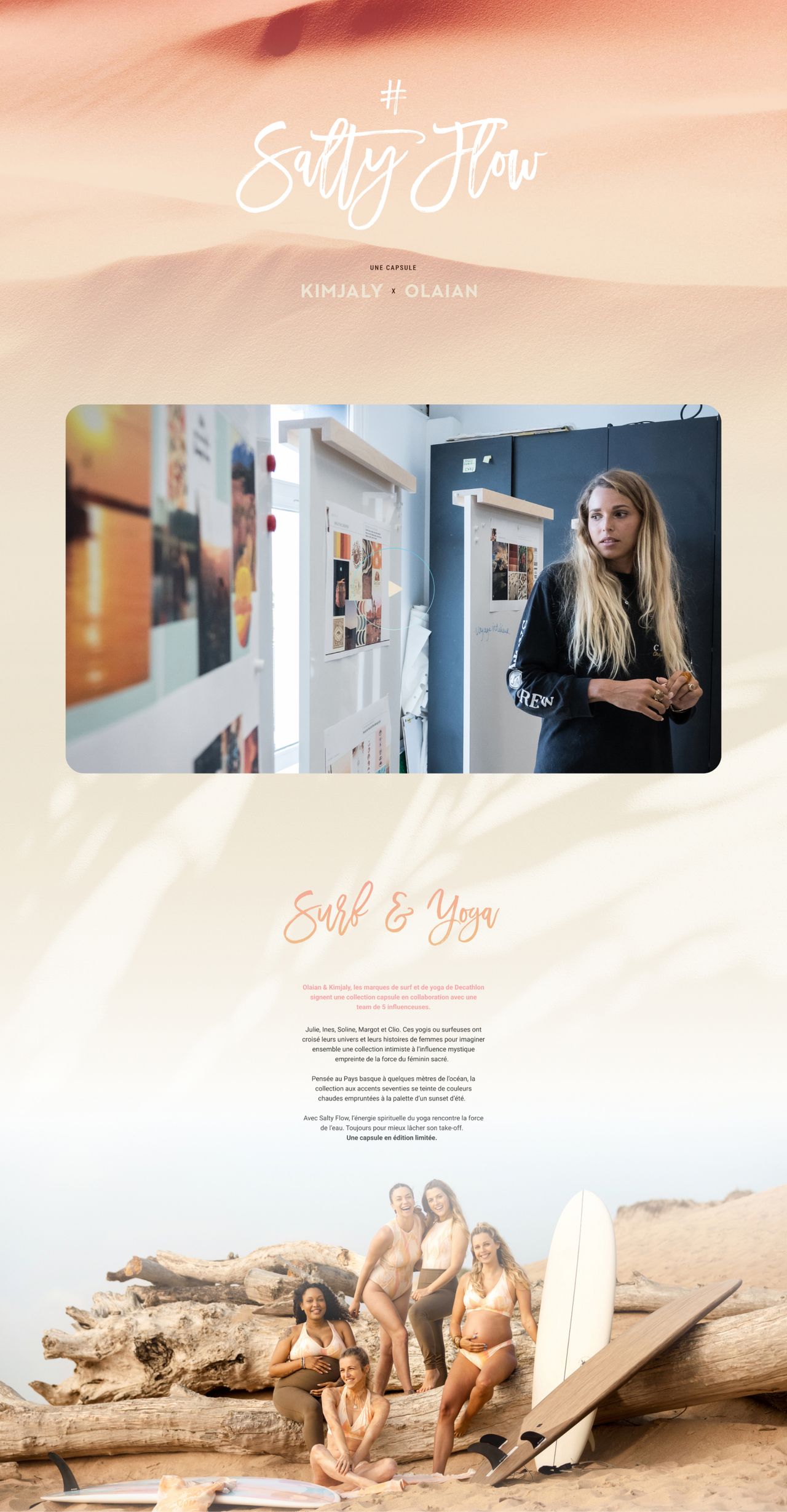 Olaian x Kimjaly - landing page desktop