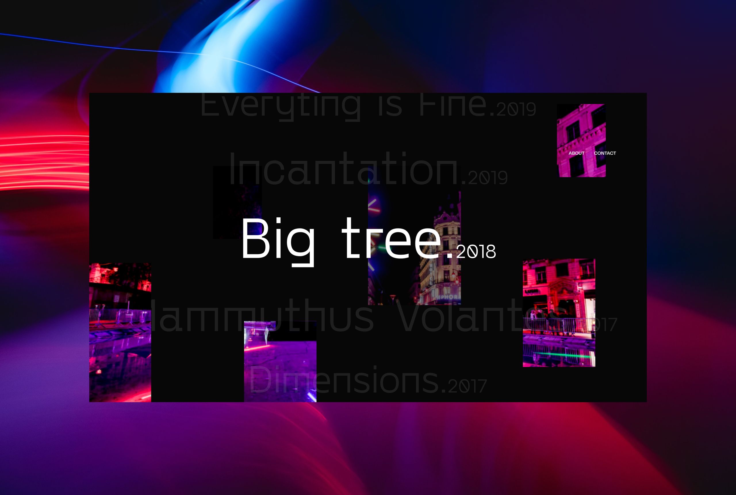 Jacques Rival - full screen image showcase website