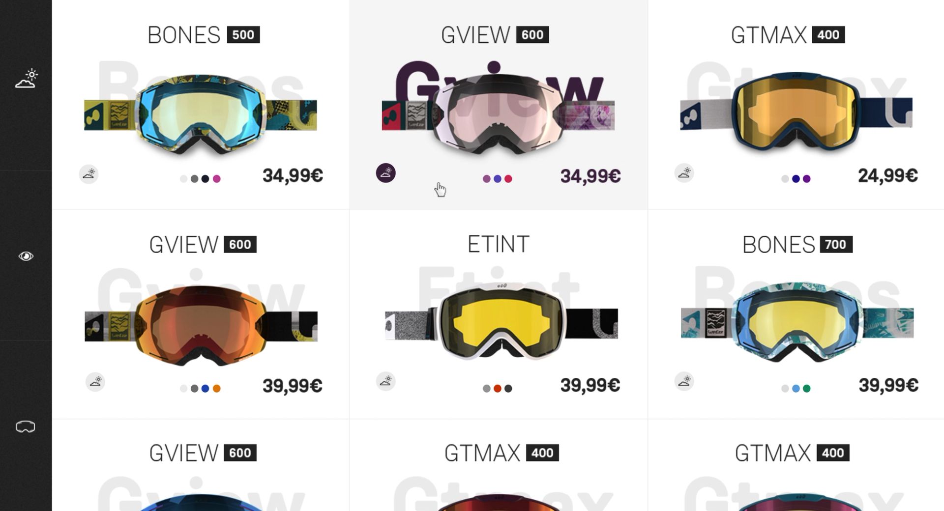 Wedze Goggle site expérience fait par Agence web Akaru - homepage - masques