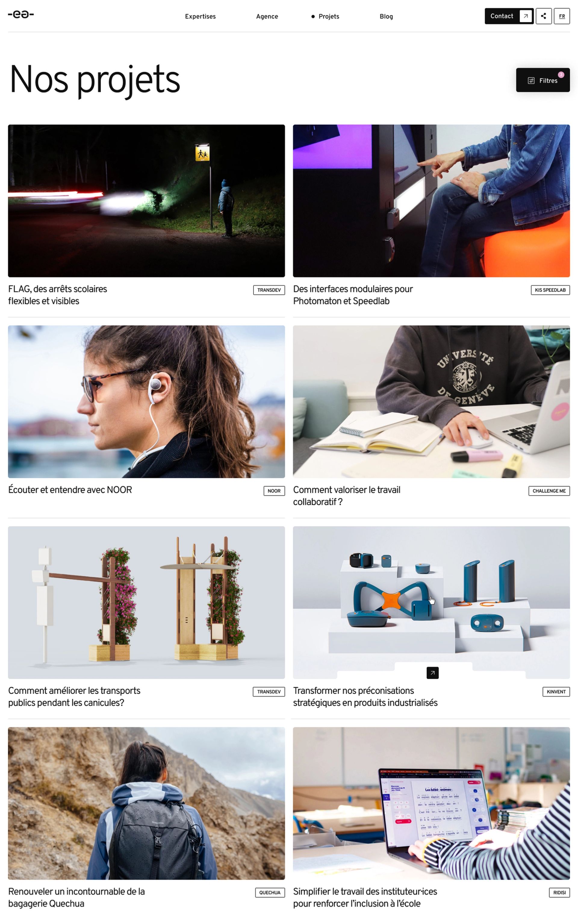 Among Other Things - projects page - AKARU showcase website