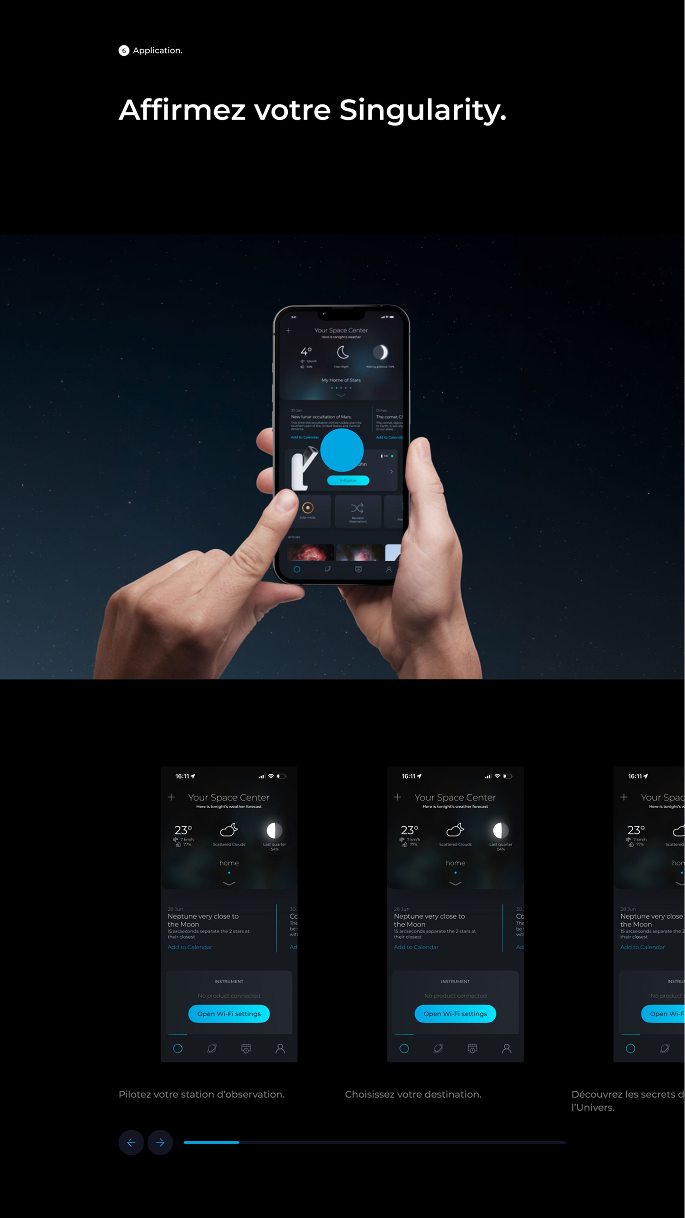 Vaonis landing e-commerce phone