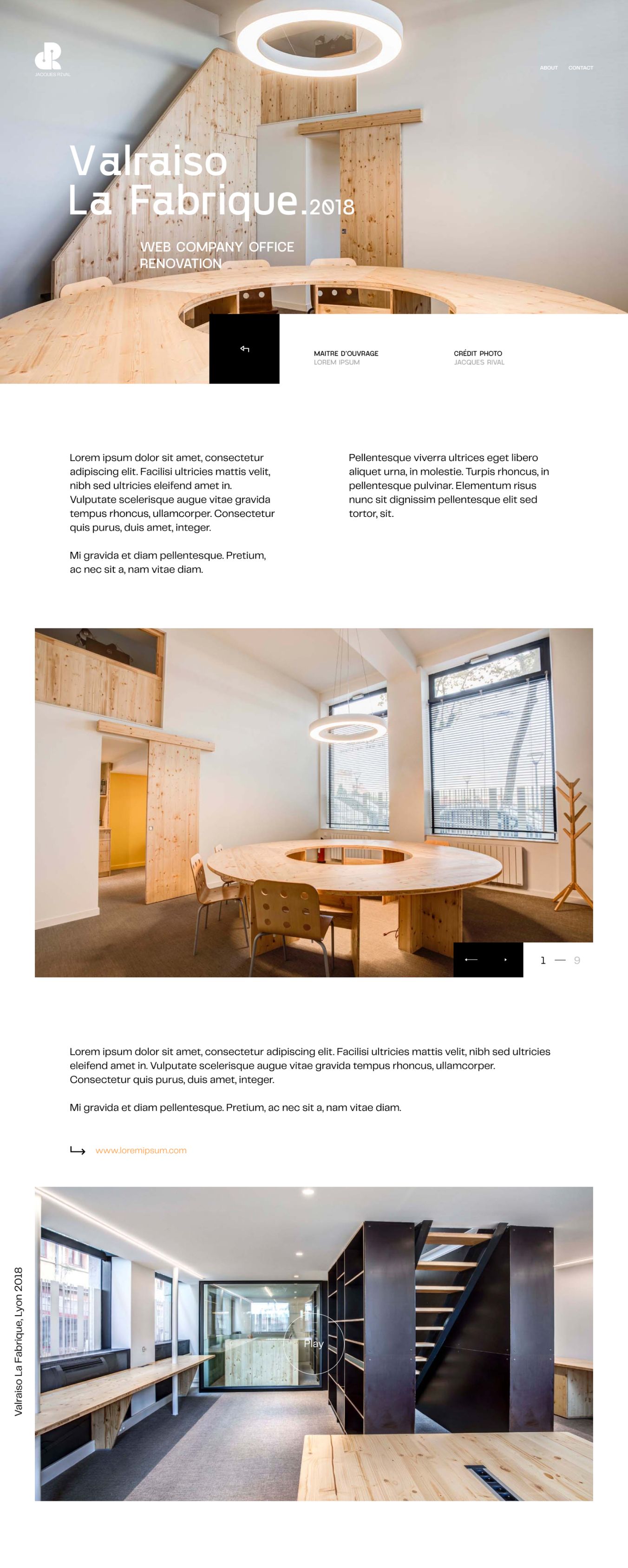 Jacques Rival - image full screen site vitrine projet blanc