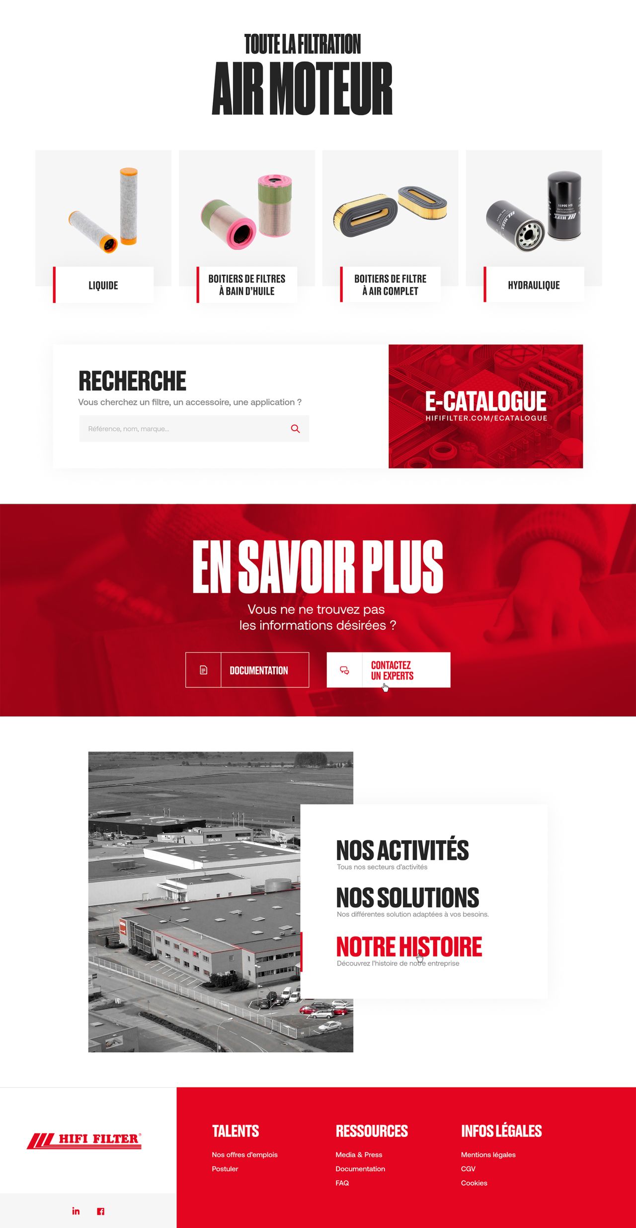 Hifi filter site internet sur mesure desktop moteur