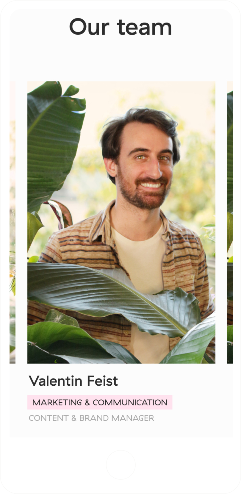 Interstellarlab corporate website team profile section