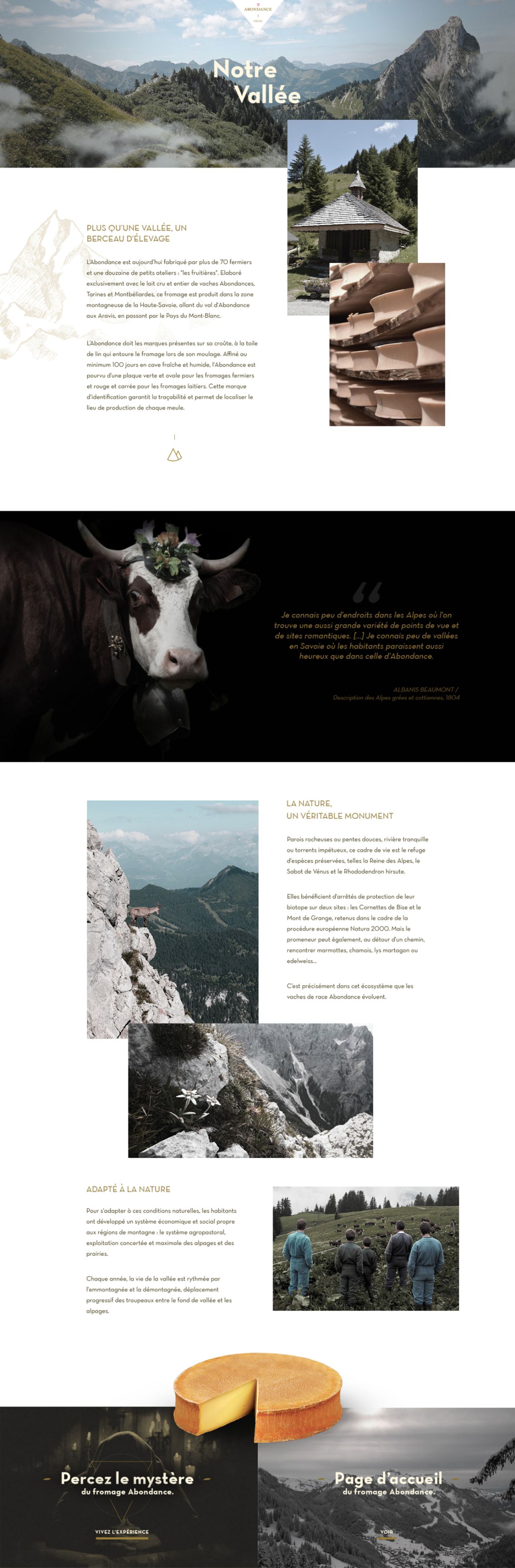 Abondance cheese digital desktop experience