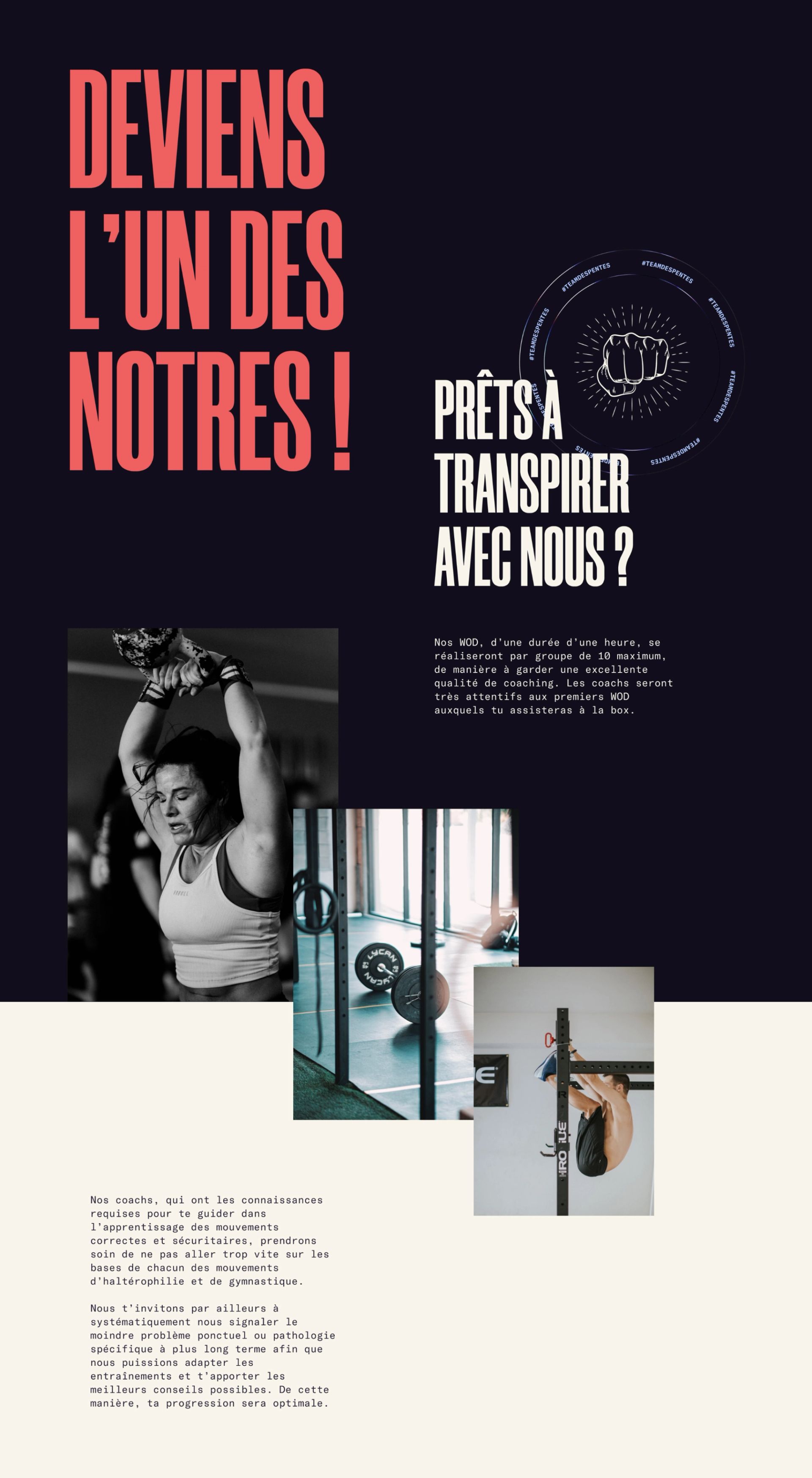 Desktop - site vitrine lyon - Crossfit des pentes 