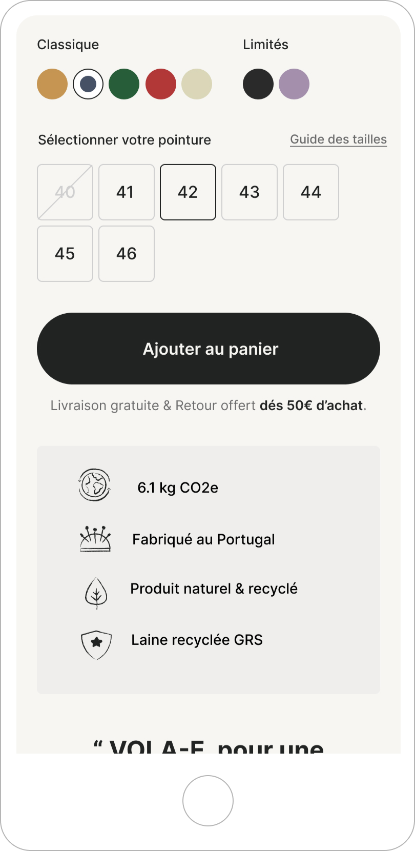 Add mobile to cart from product page in e-commerce