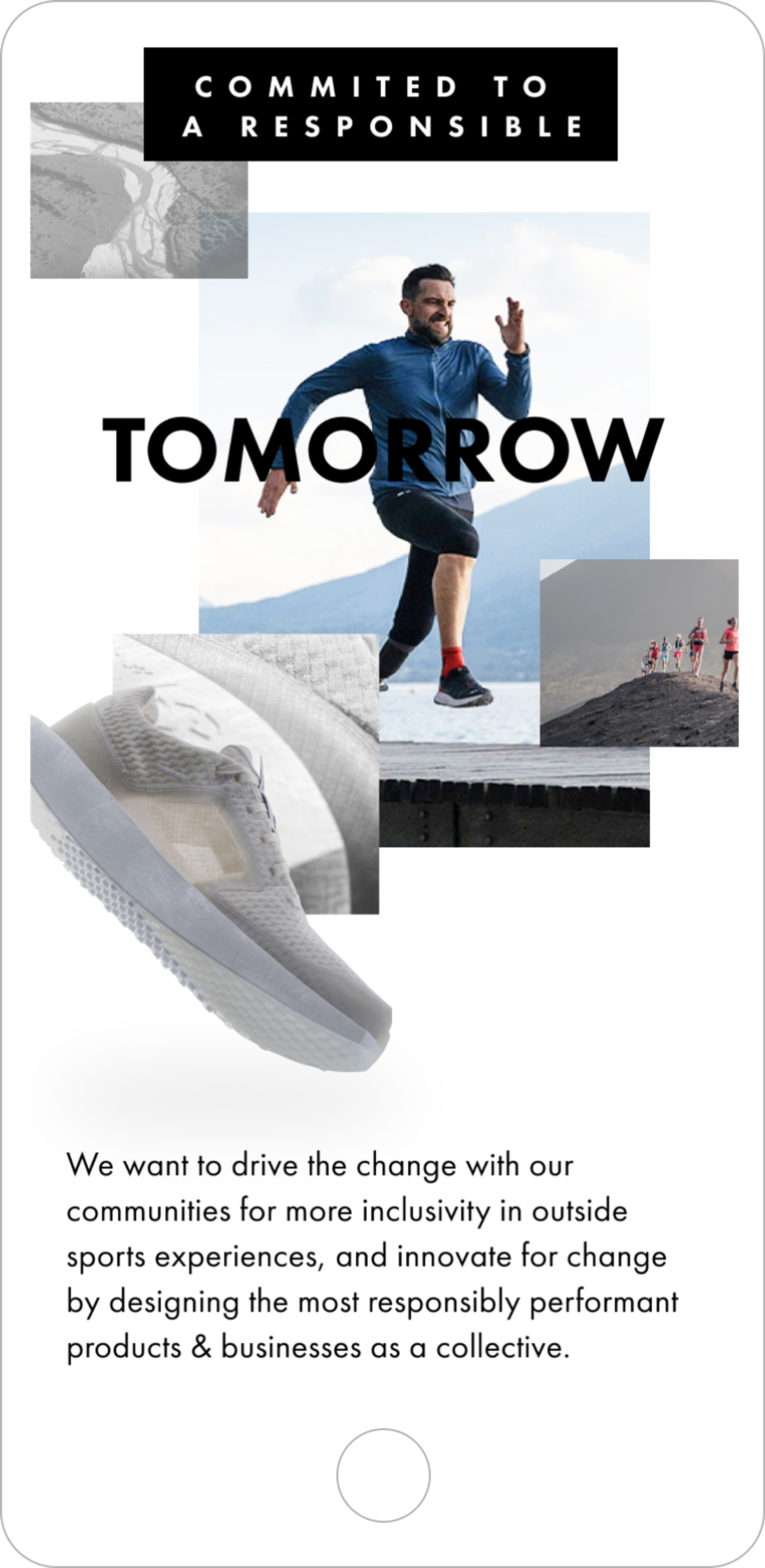 Salomon landing page section mobile tomorrow