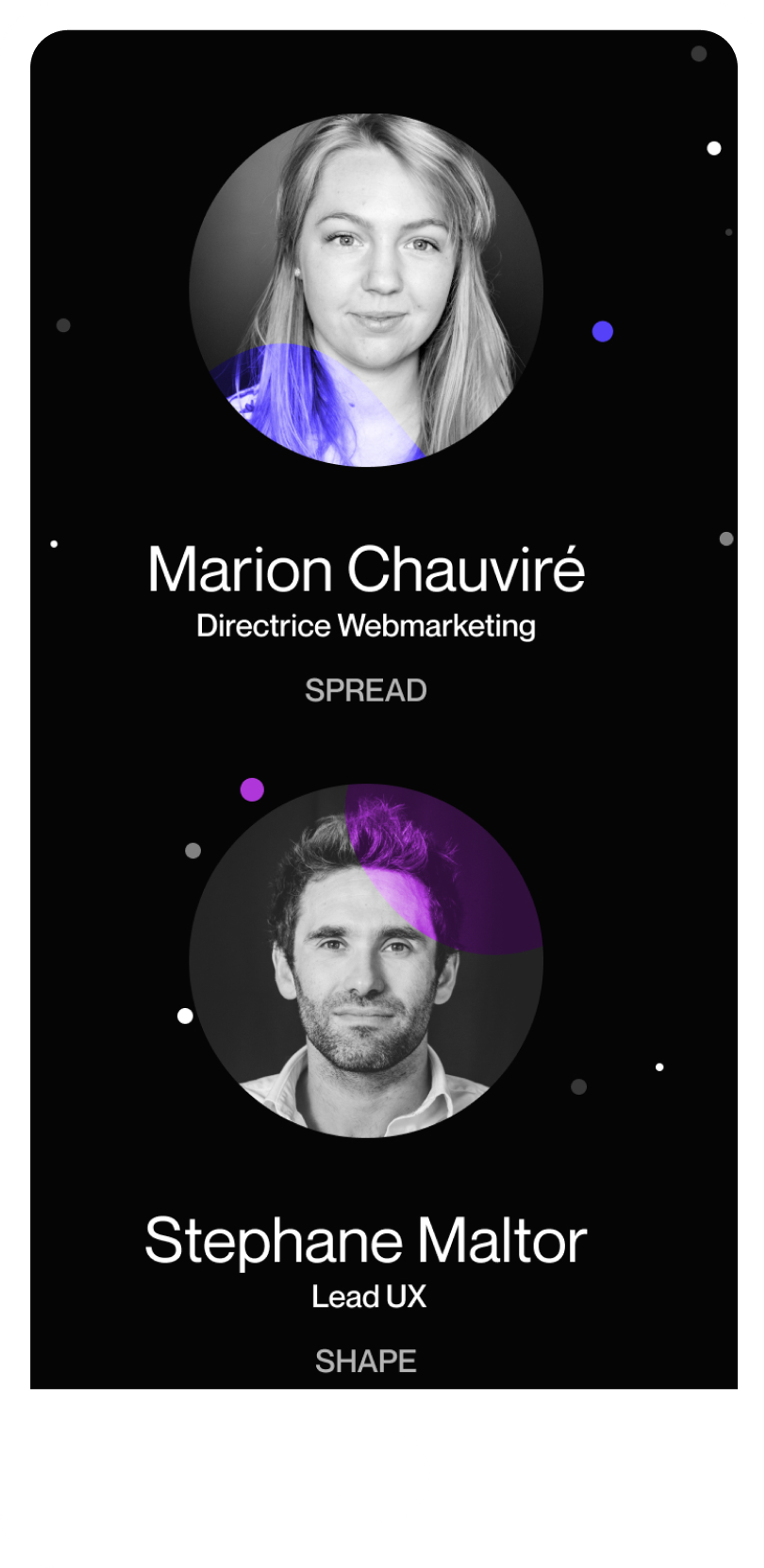 Mediakeys mobile écran présentation des équipes