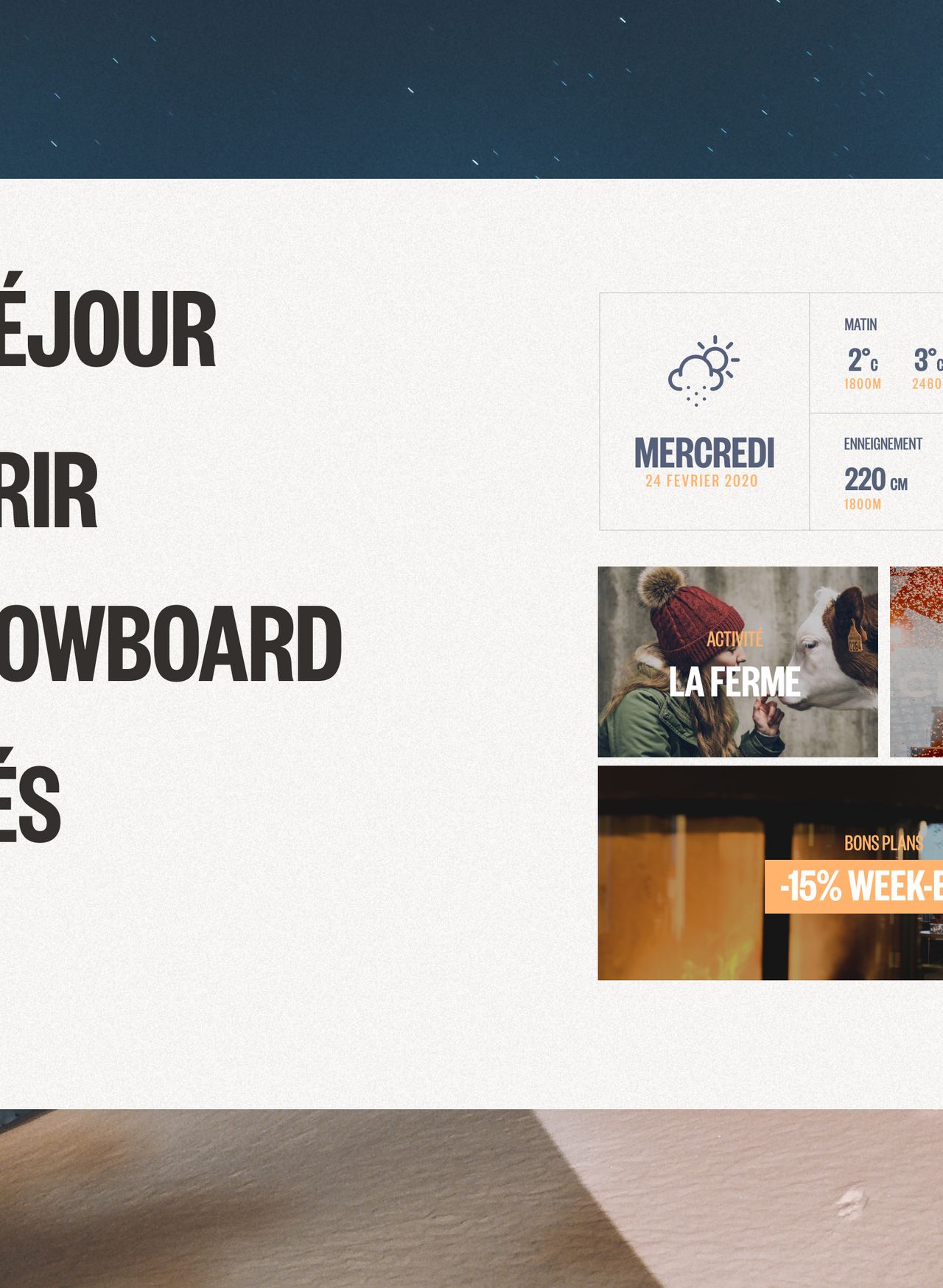 Avoriaz desktop menu