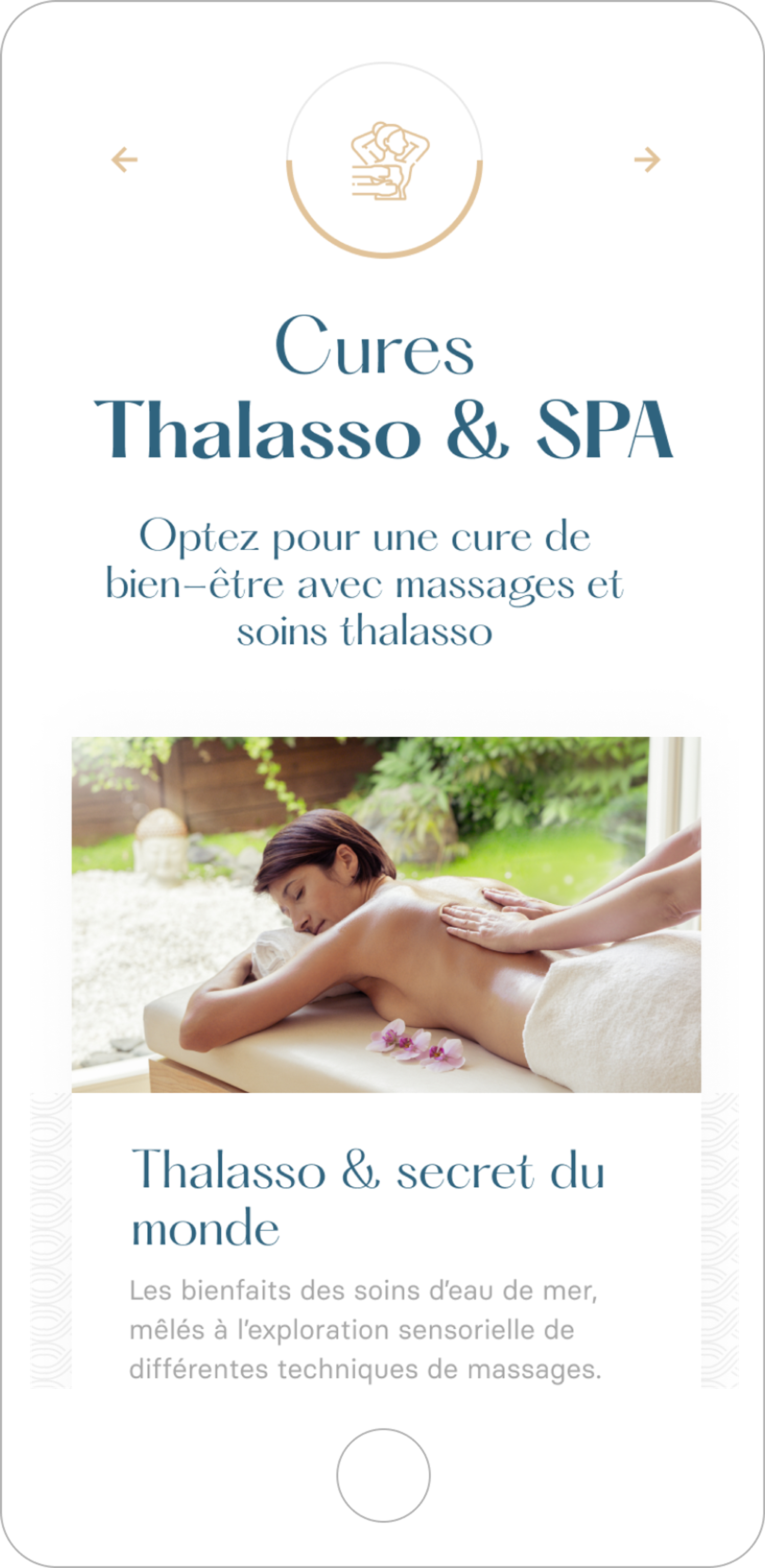 Alliance Pornic full-screen image e-commerce site mobile thalassotherapy cure