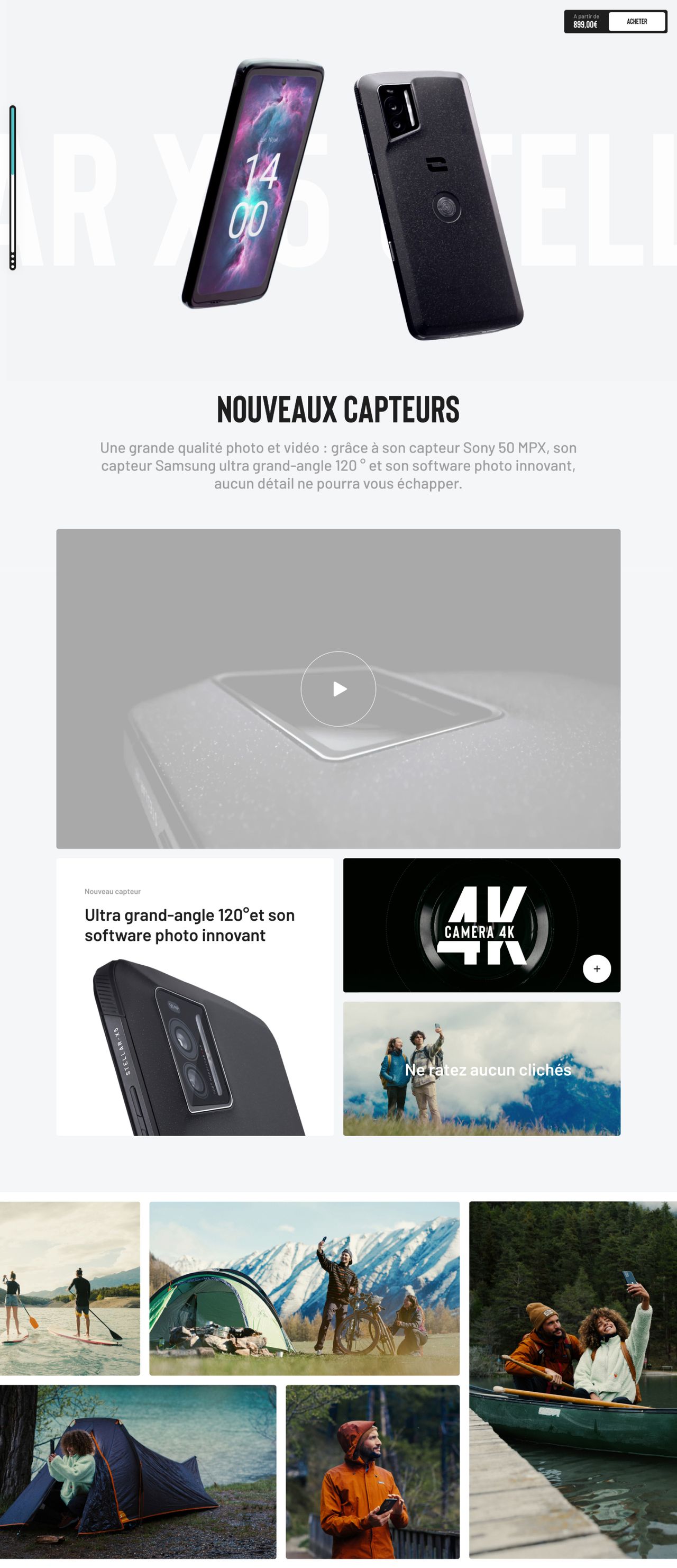 Crosscall X-5 desktop capteurs