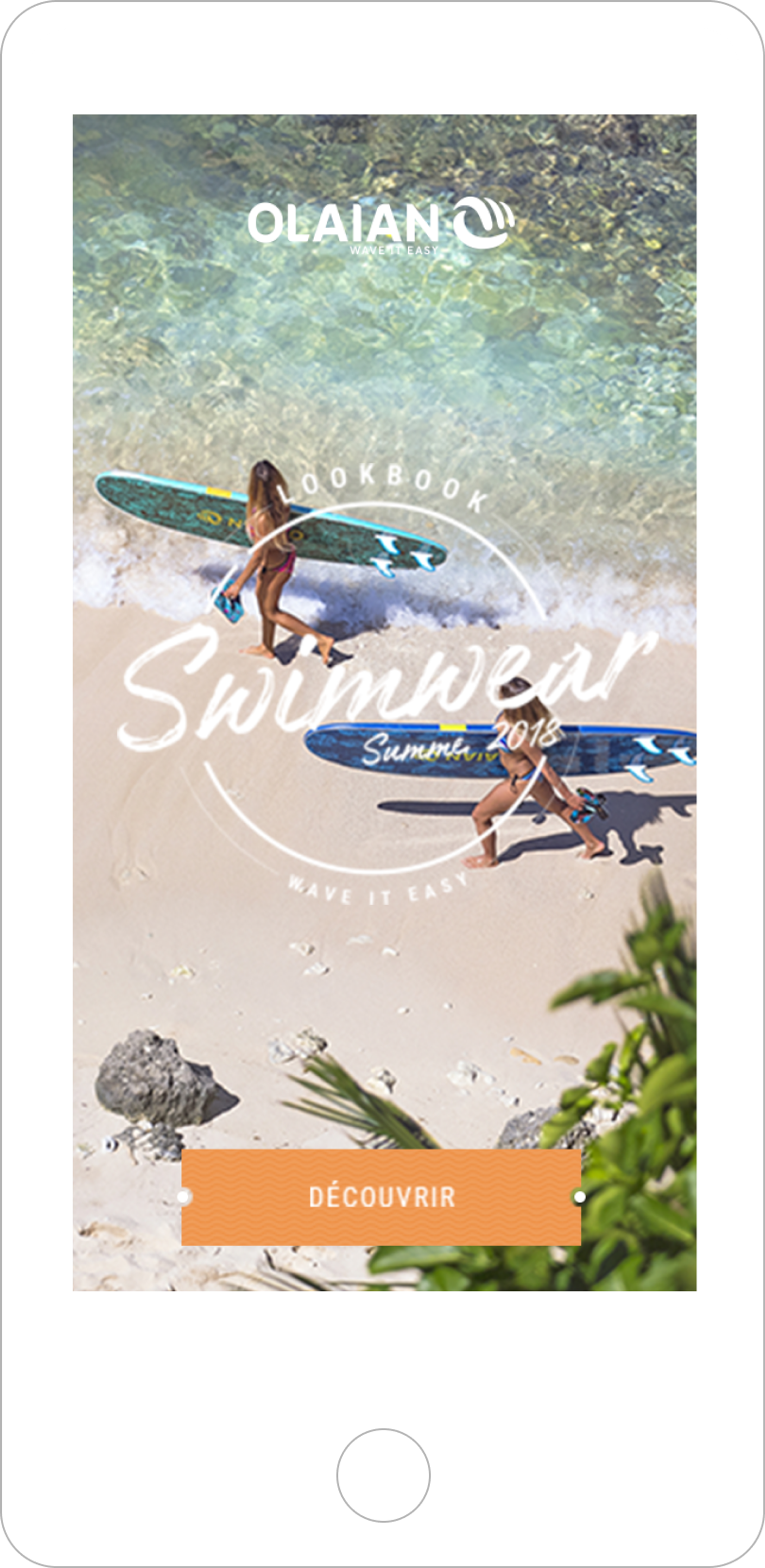 OLAIAN Lookbook 2018 summer edition landing page mobile couverture