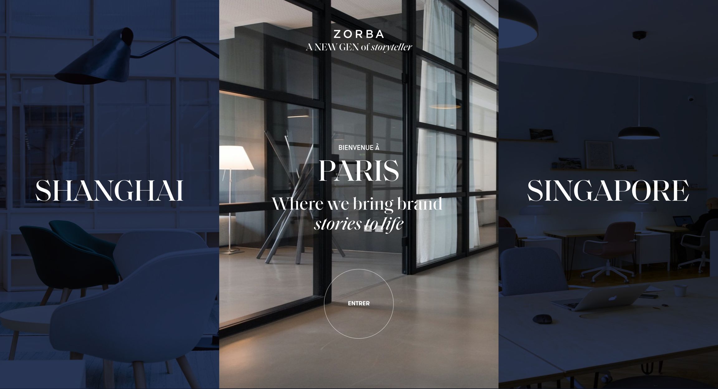 Homepage version desktop Zorba villes