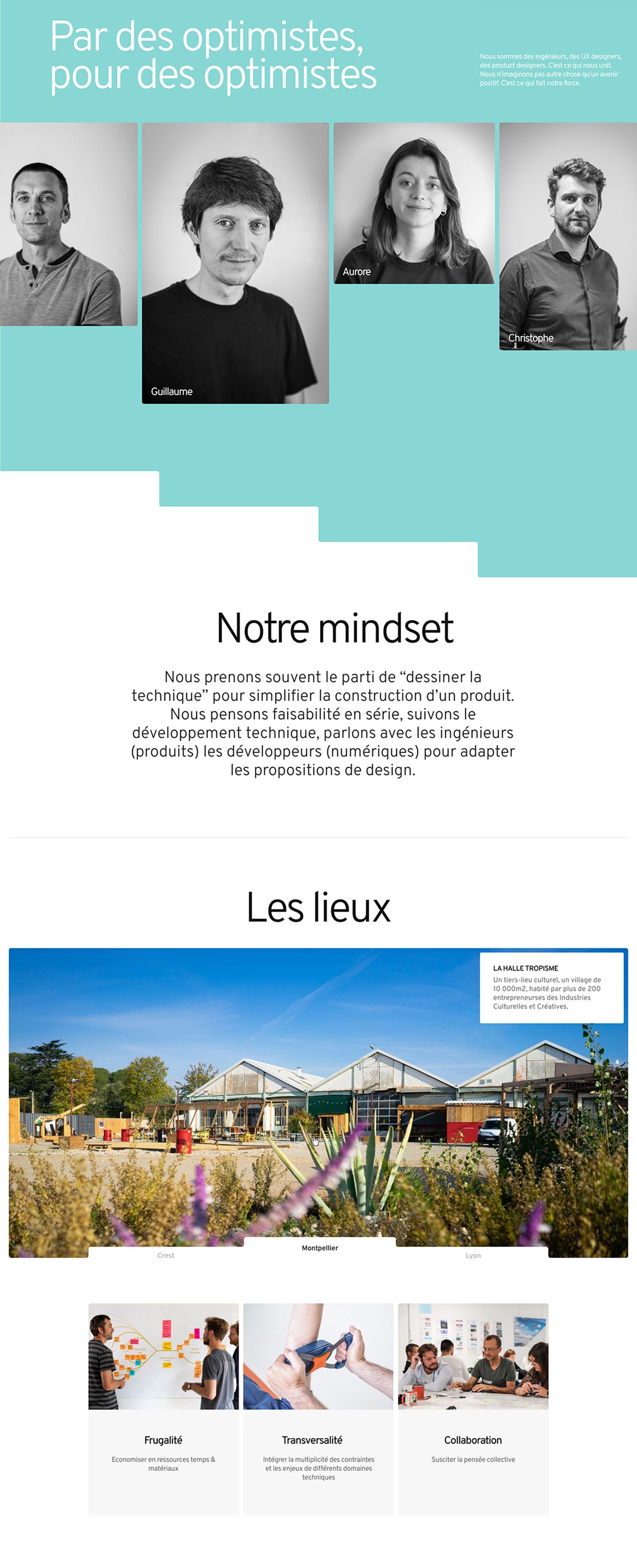 Agency Among Others - team page - Akaru showcase website