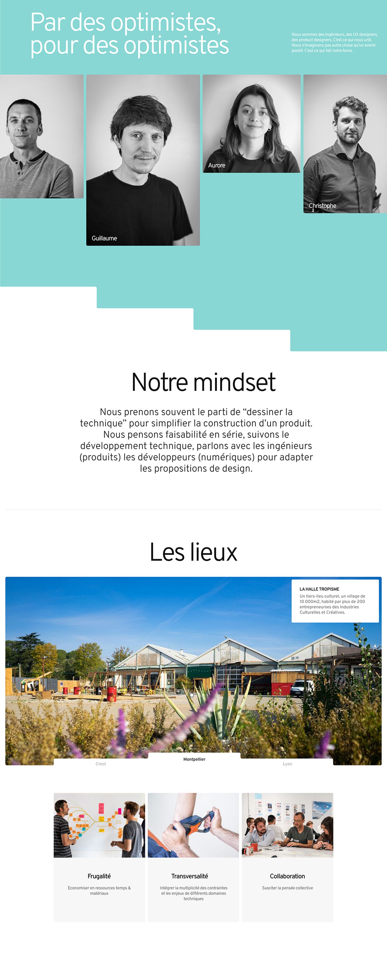 Agency Among Others - team page - Akaru showcase website