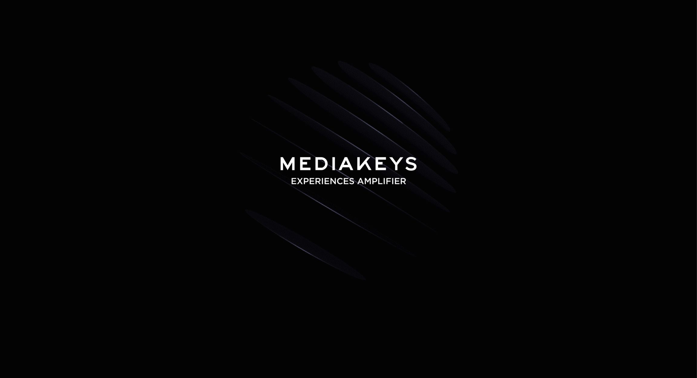 Mediakeys logo image on a black background