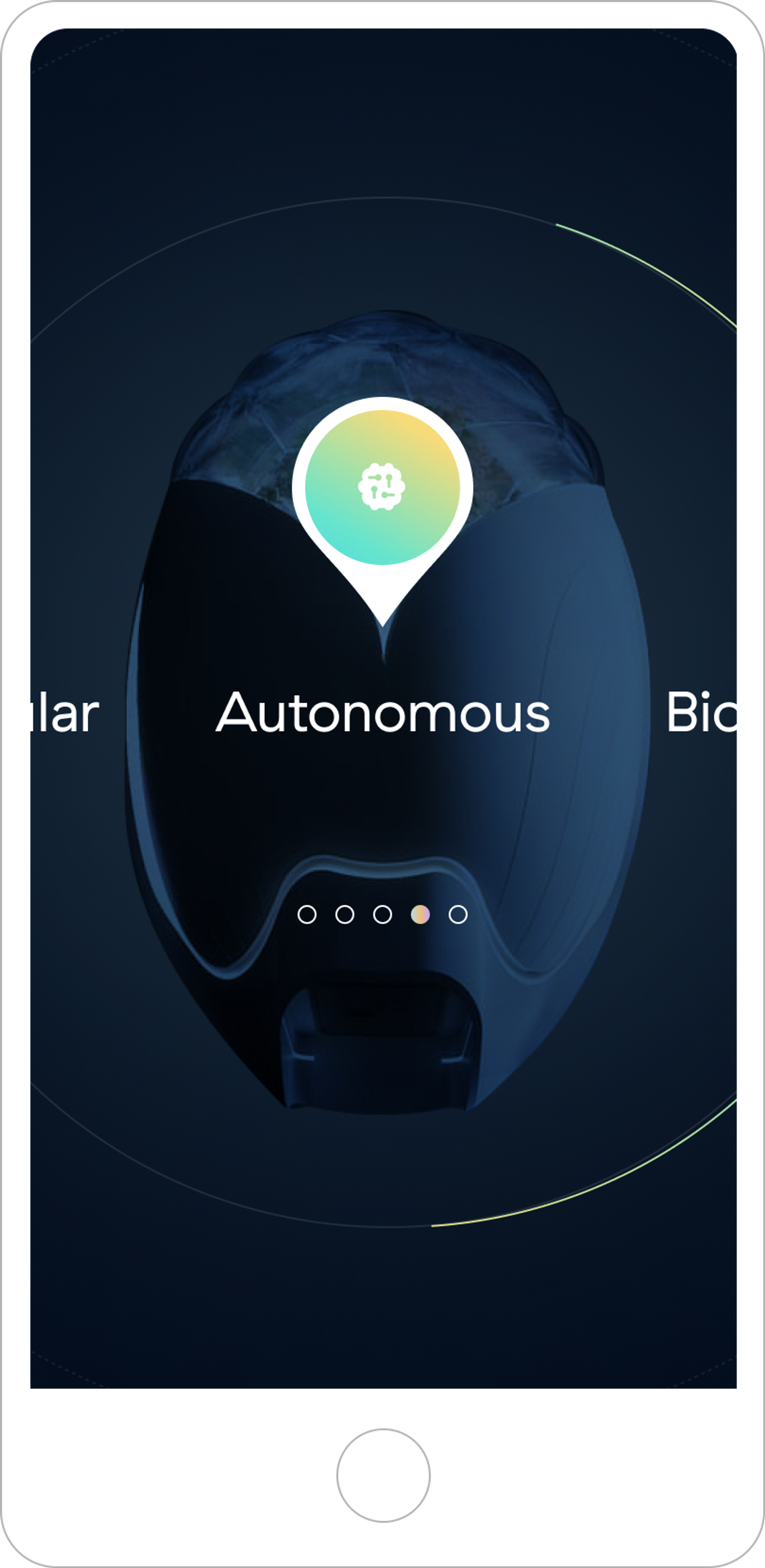 InterstellarLab mobile screen section slider