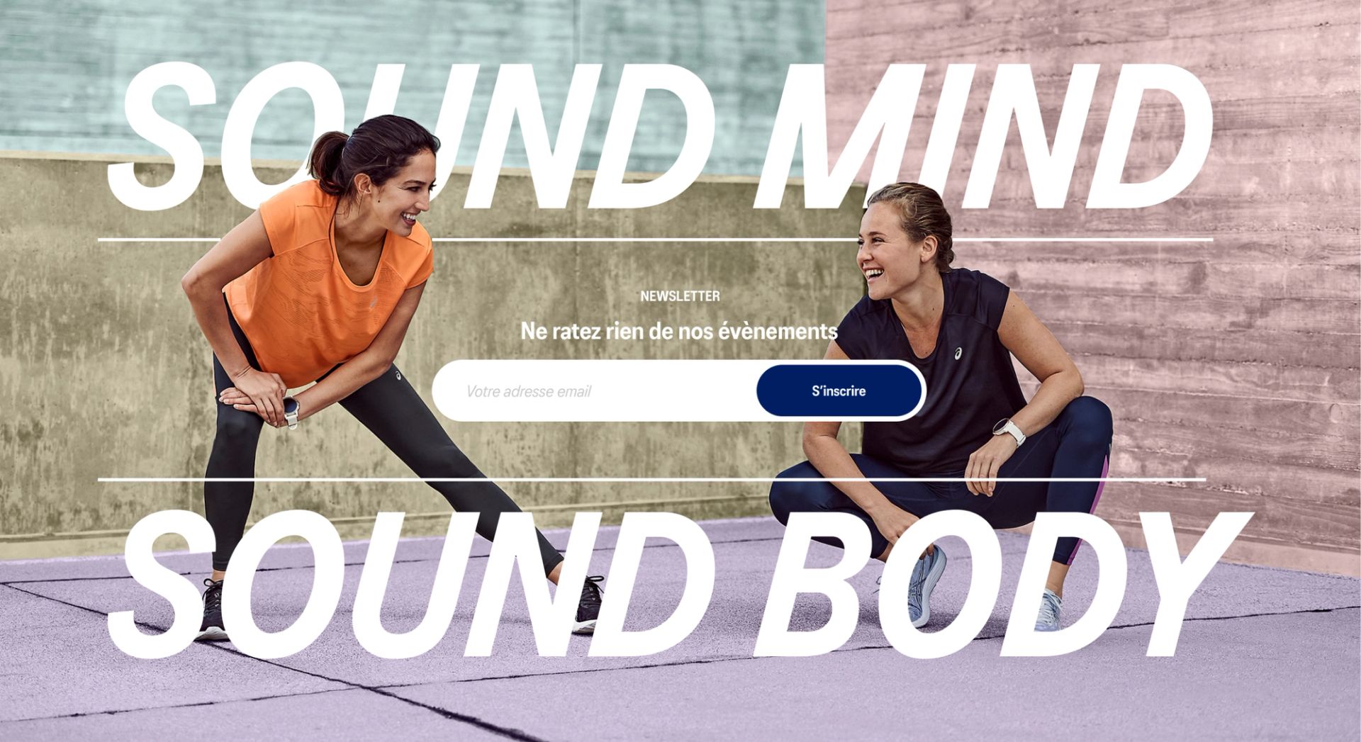 Asics newsletter landing page