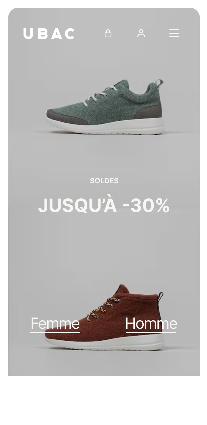 Replace the mobile header on the homepage