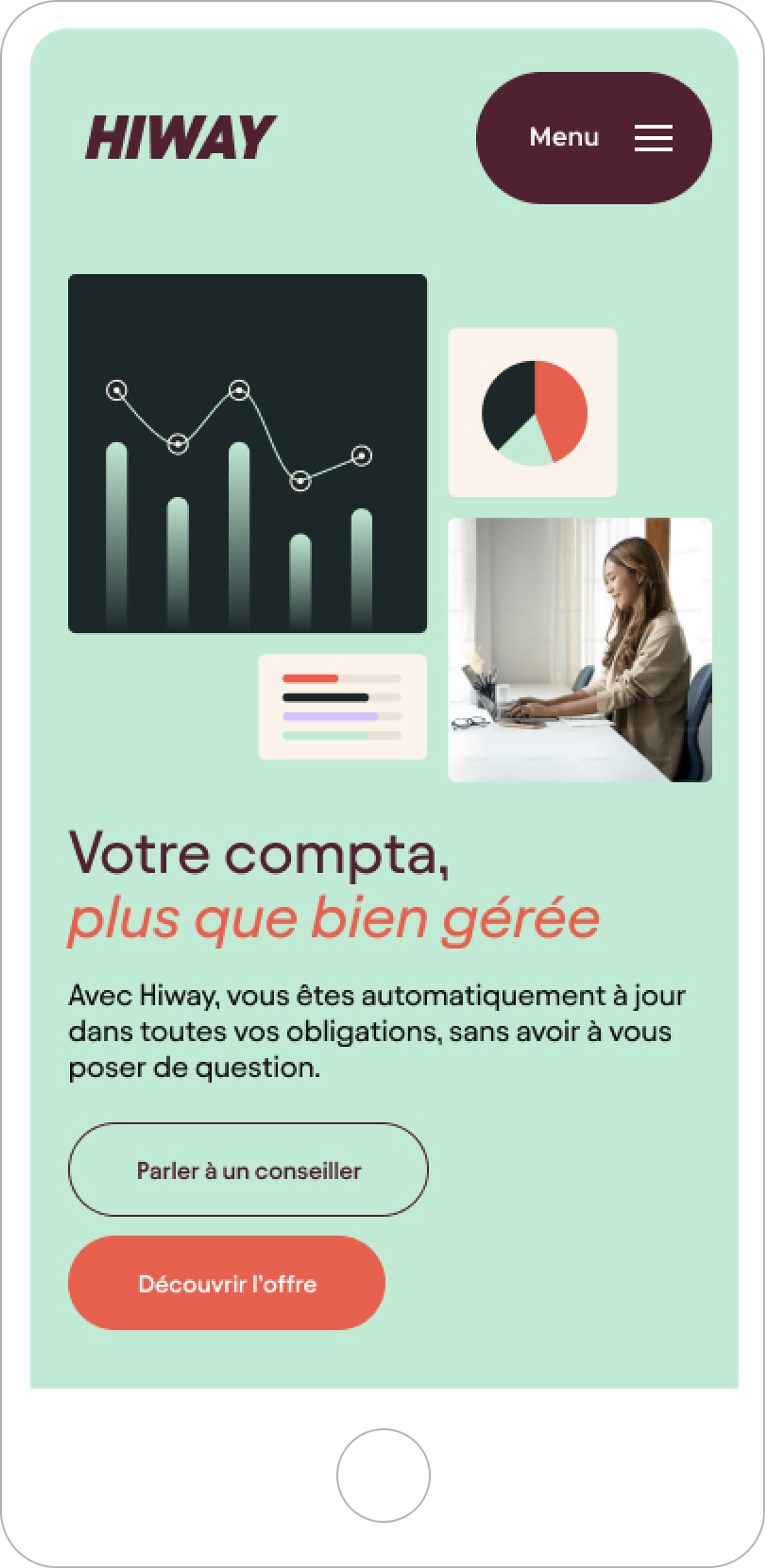 Hiway new graphic identity by Agence Akaru / mobile